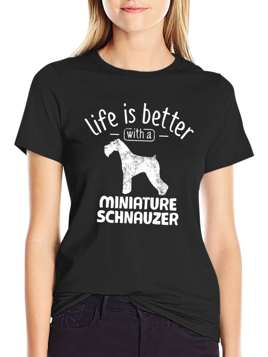 Miniature Schnauzer T-Shirt - Life is Better