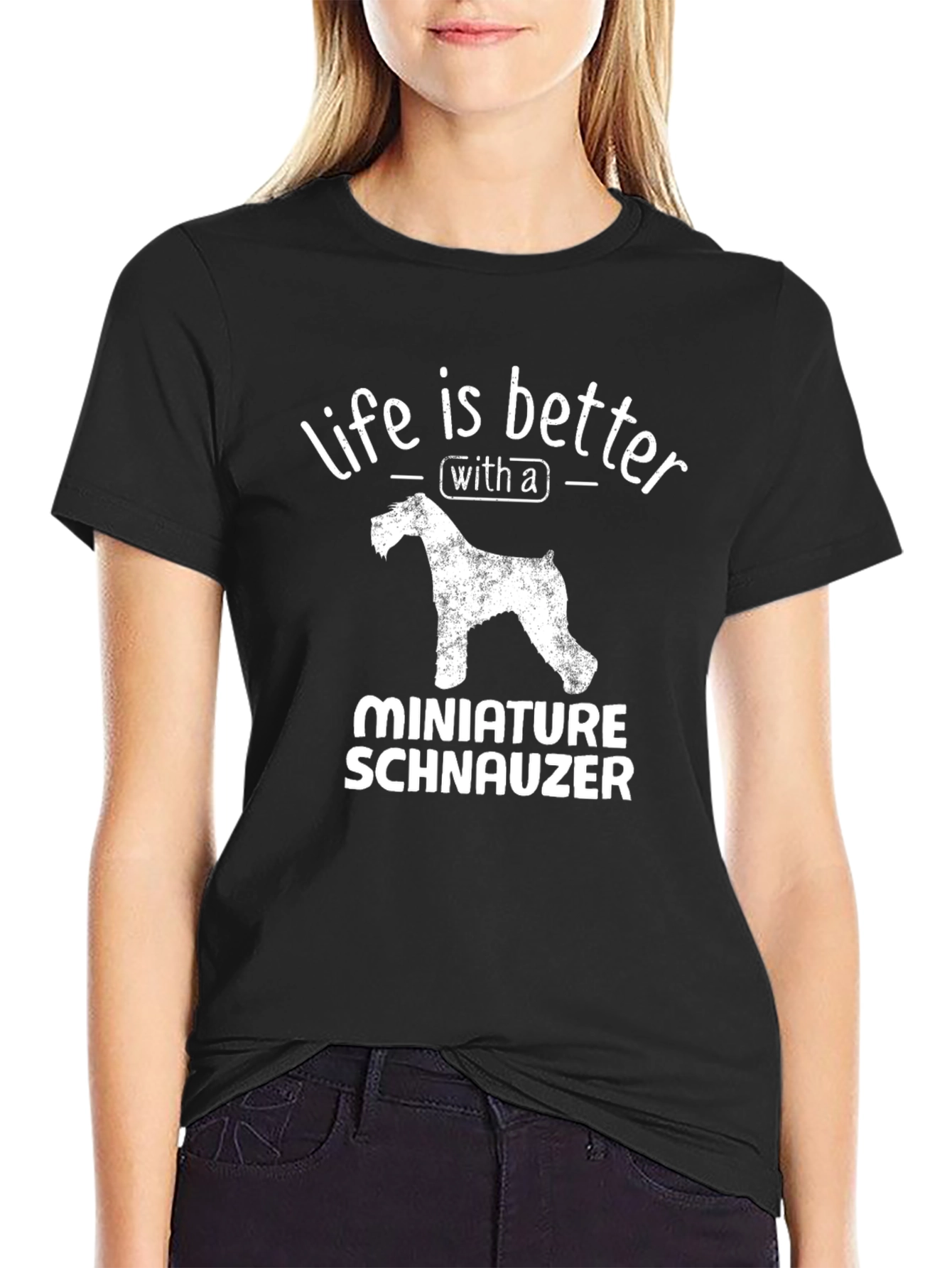 Miniature Schnauzer T-Shirt - Life is Better