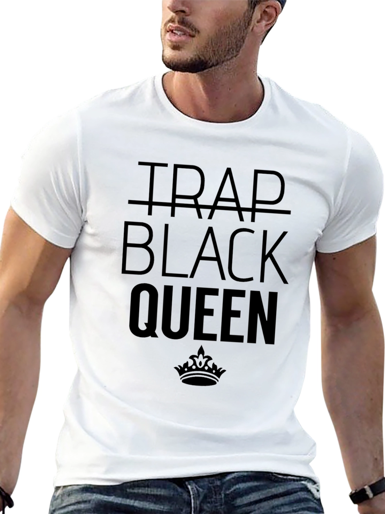 Trap Black Queen Graphic T-Shirt - Black