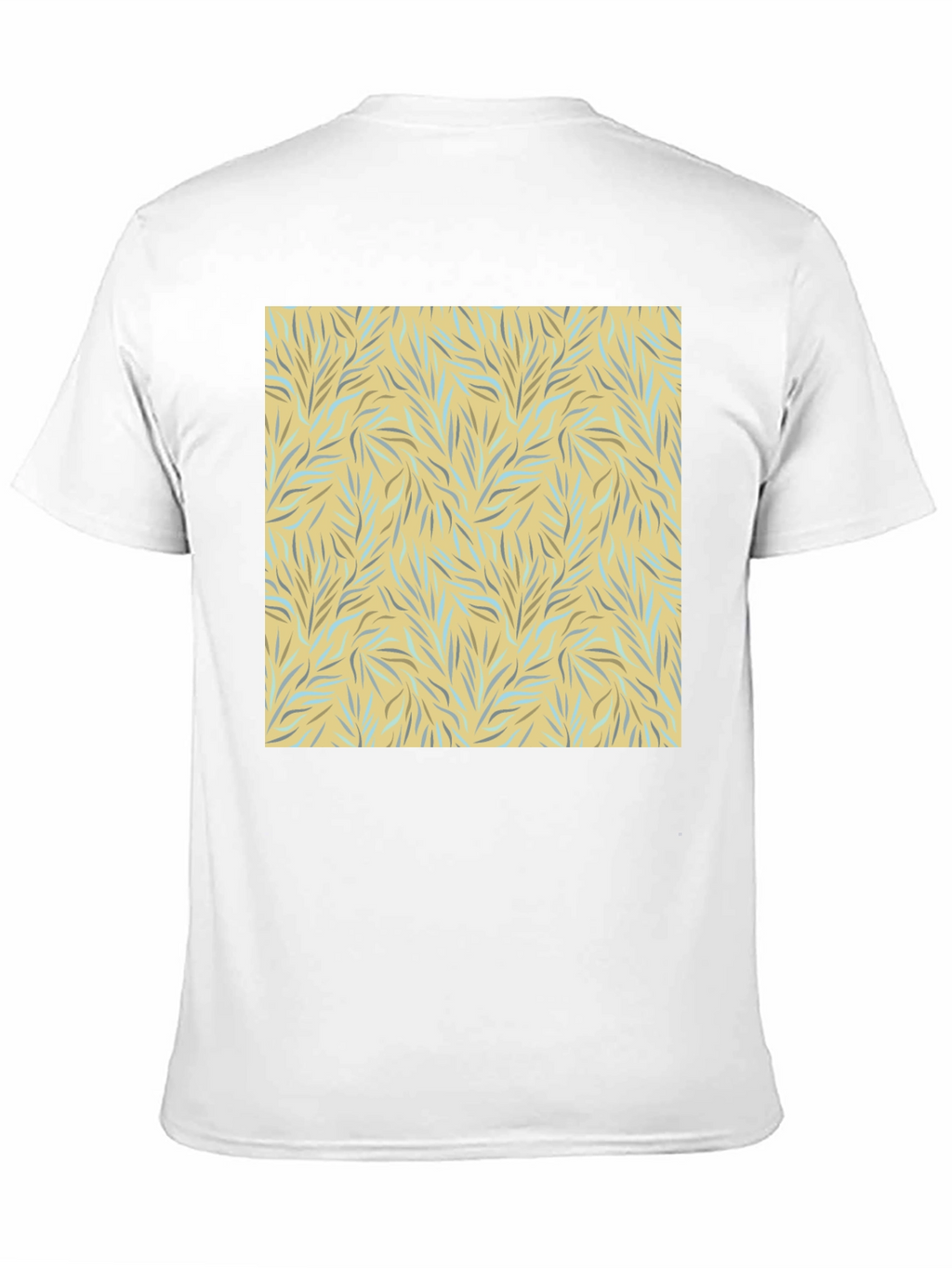 Trendy Black Tee with Abstract Leaf Design