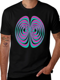 Abstract Swirl Graphic Tee - Vivid Design Shirt