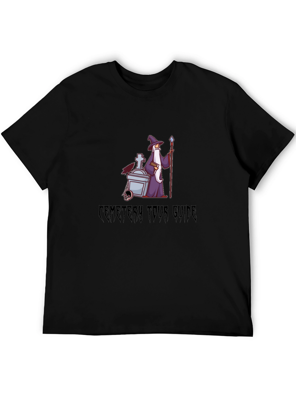 Cemetery Tour Guide Black T-Shirt