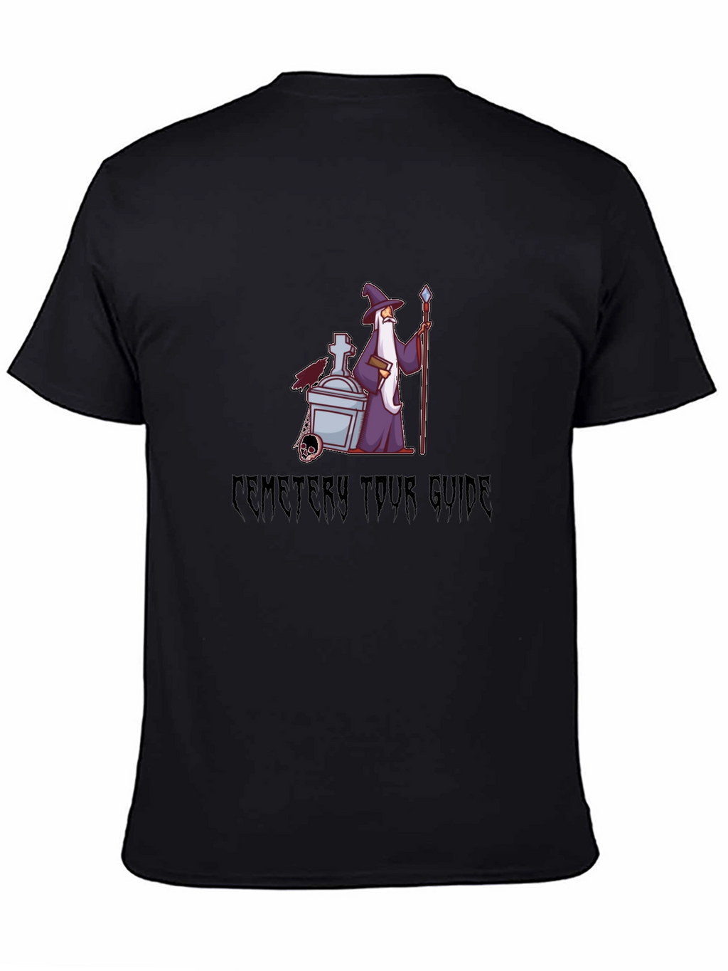 Cemetery Tour Guide Black T-Shirt