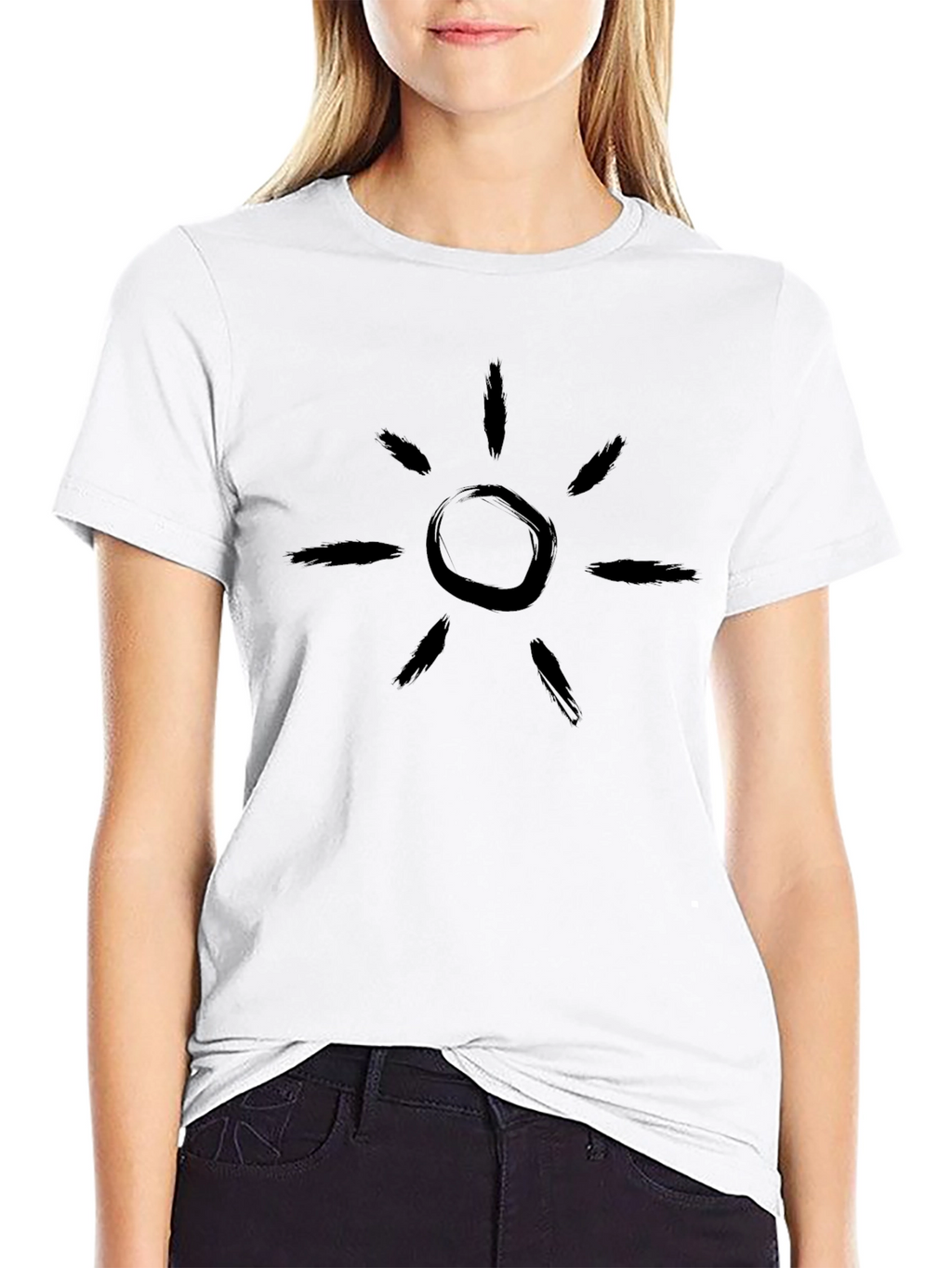 Sunburst Graphic Tee - Modern Black T-Shirt