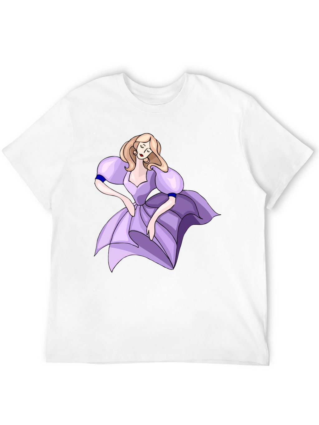 Cartoon Princess Black T-Shirt