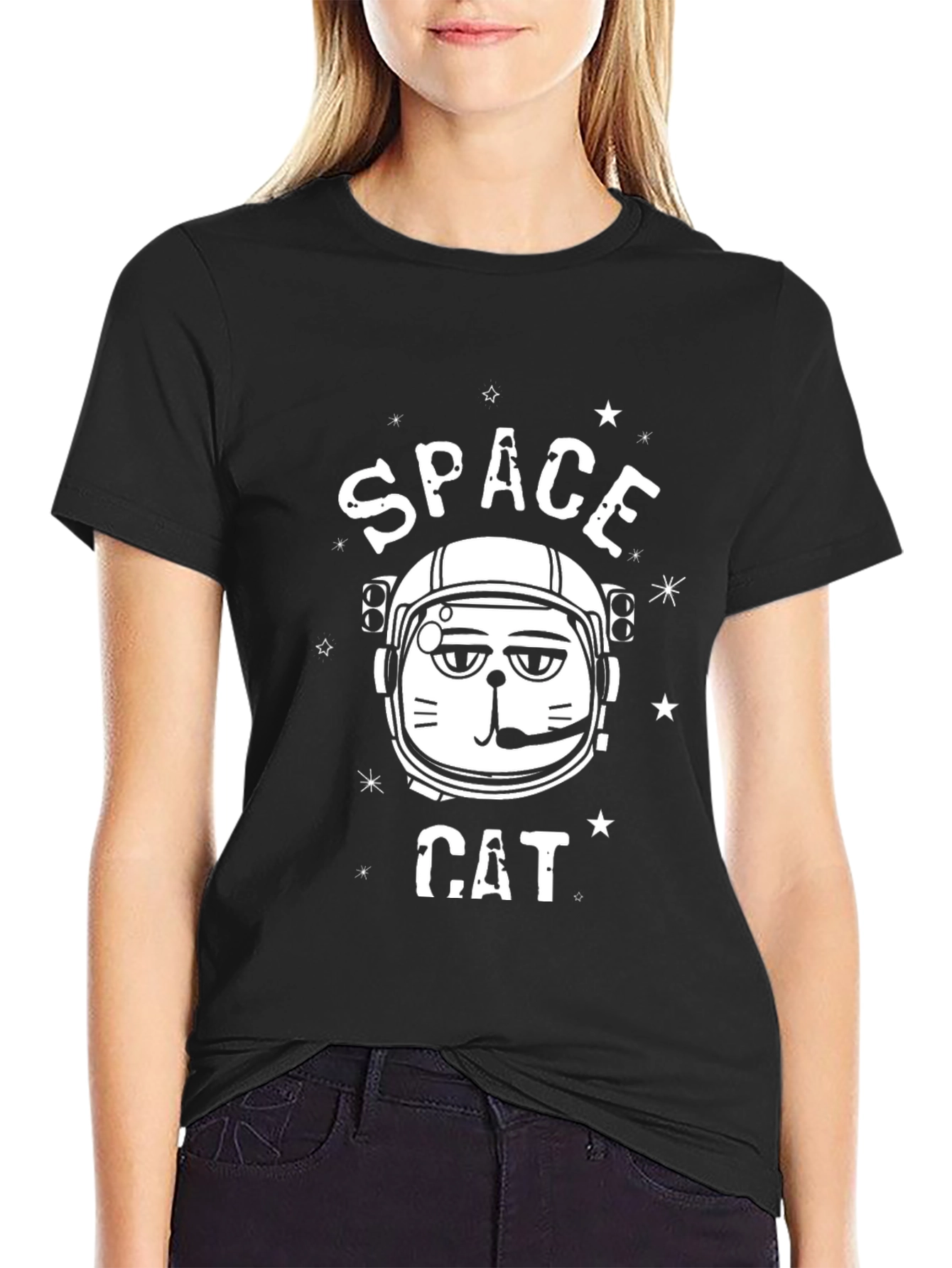 Space Cat T-Shirt - Astronaut Kitten Tee
