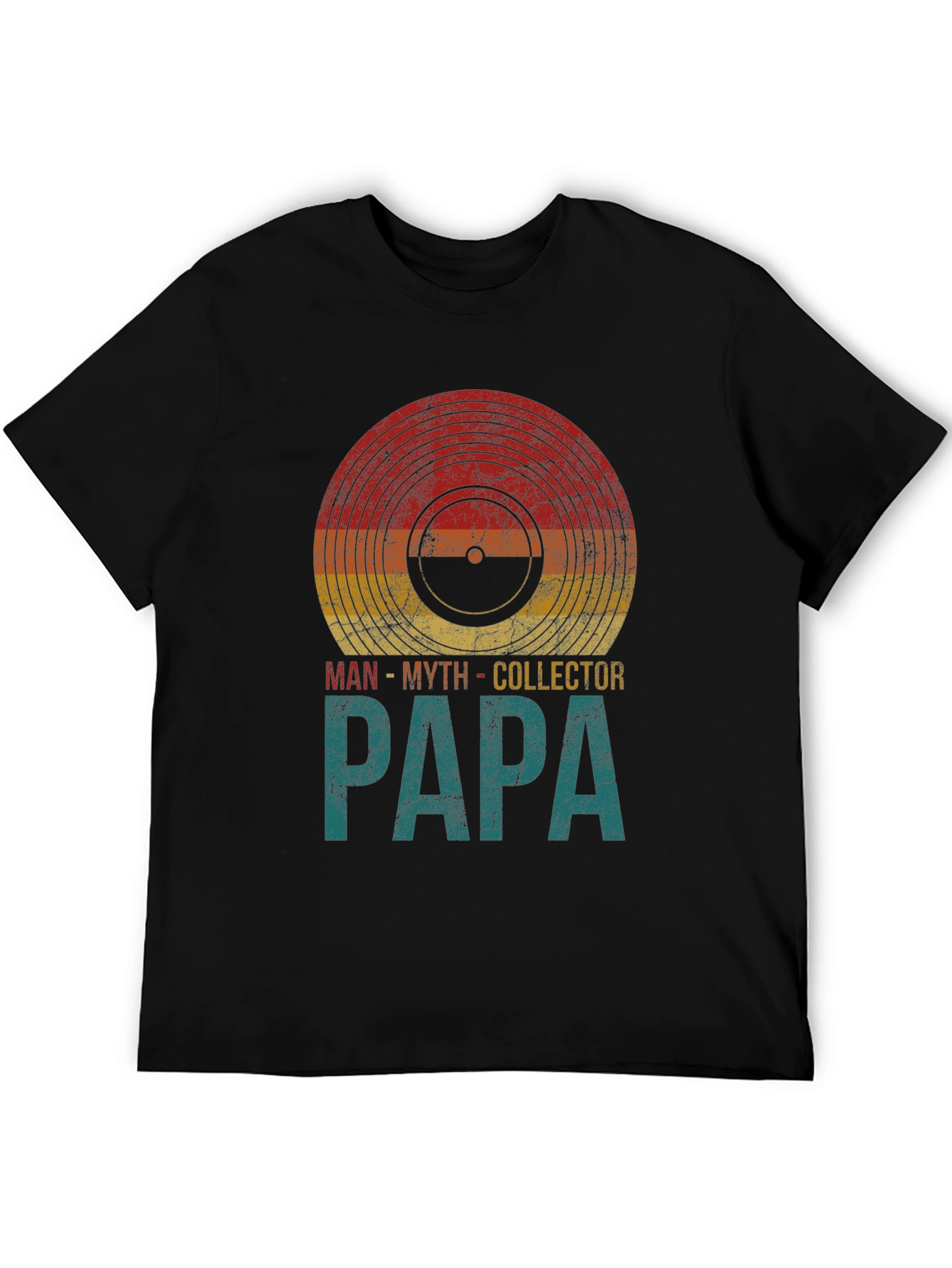 Retro Papa Vinyl Record Collector T-Shirt