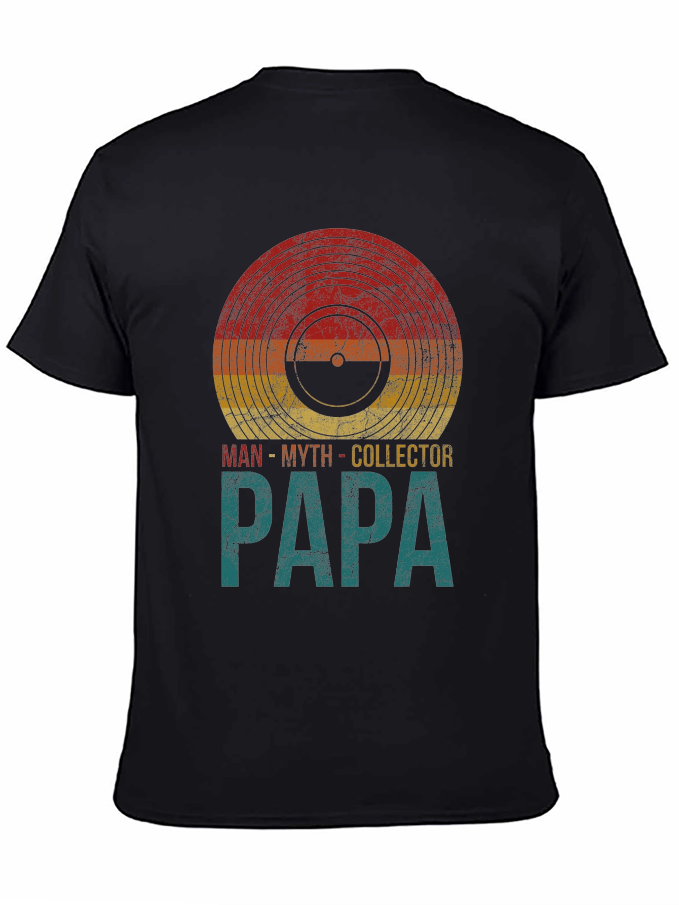 Retro Papa Vinyl Record Collector T-Shirt