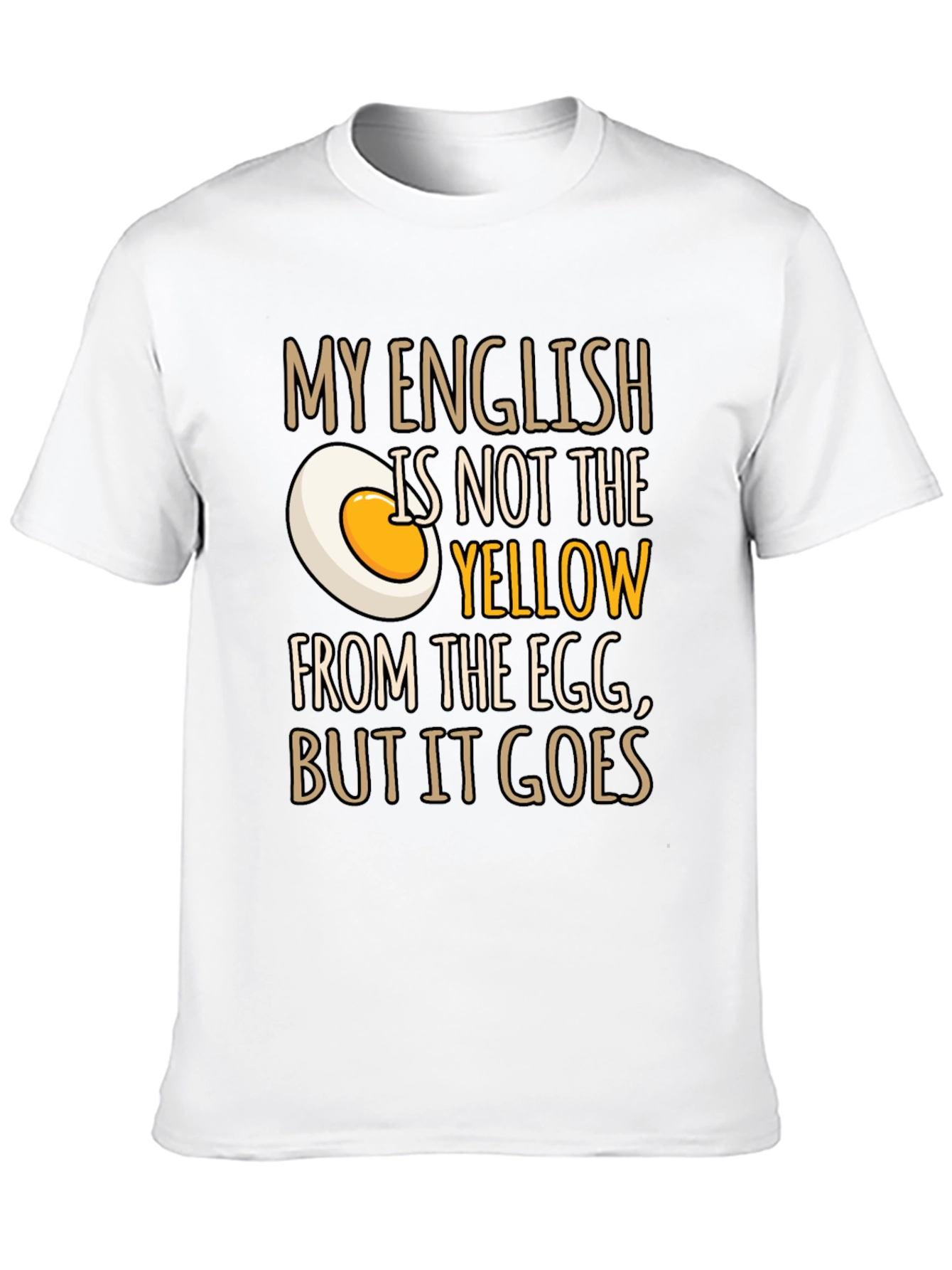 Funny English Egg Yolk Graphic Mens T-Shirt