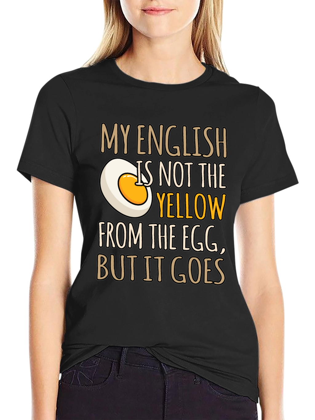 Funny English Egg Yolk Graphic Mens T-Shirt