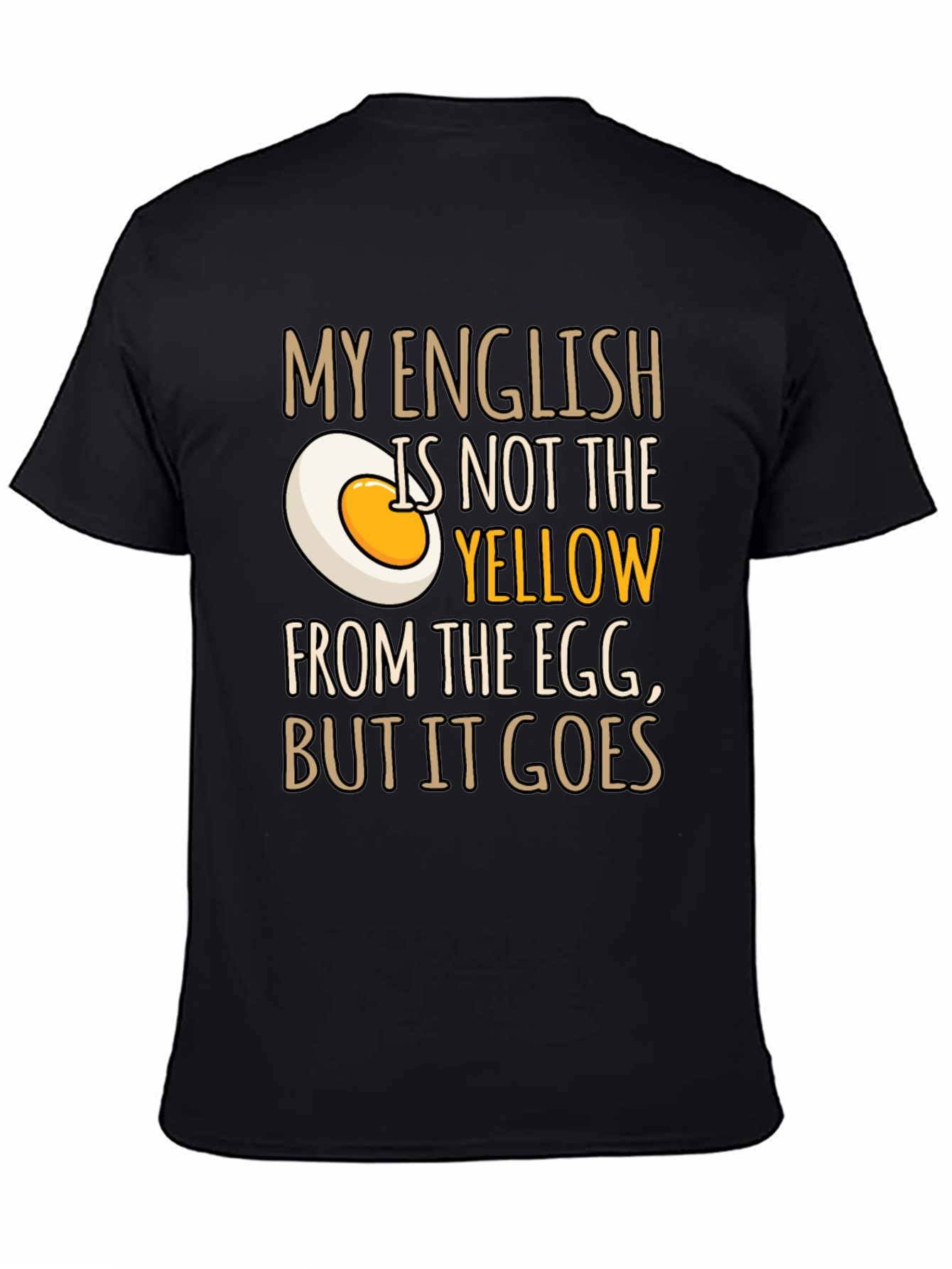 Funny English Egg Yolk Graphic Mens T-Shirt
