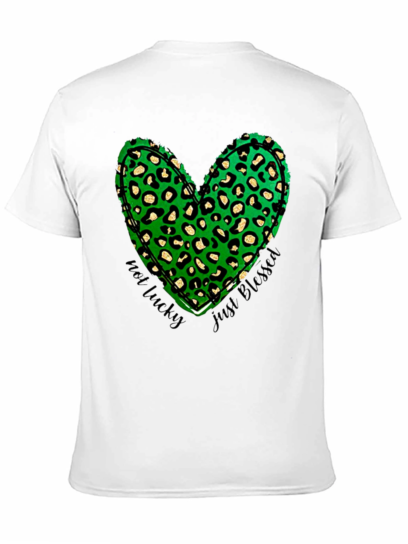 Not Lucky Just Blessed Shamrock Heart T-Shirt