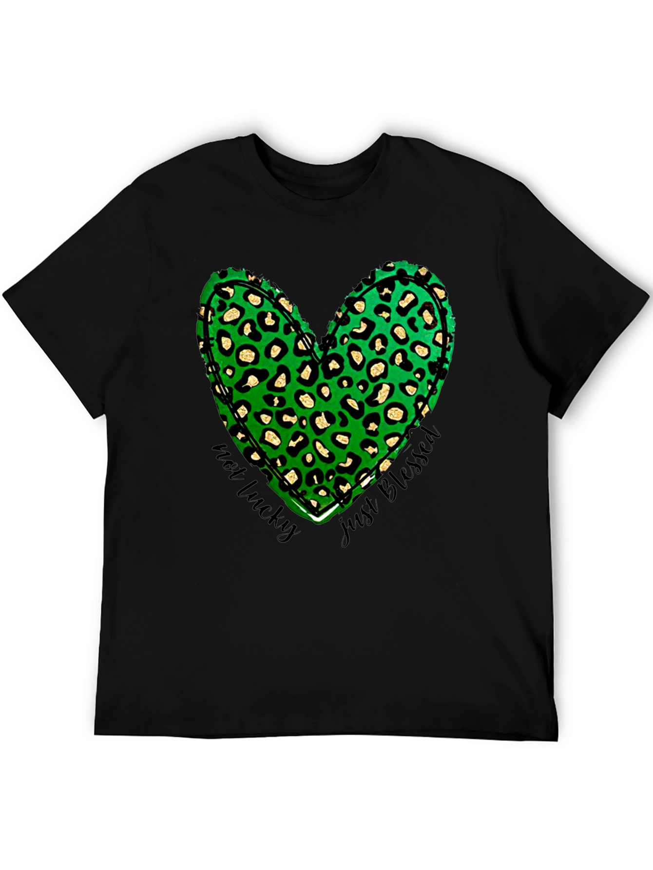 Not Lucky Just Blessed Shamrock Heart T-Shirt