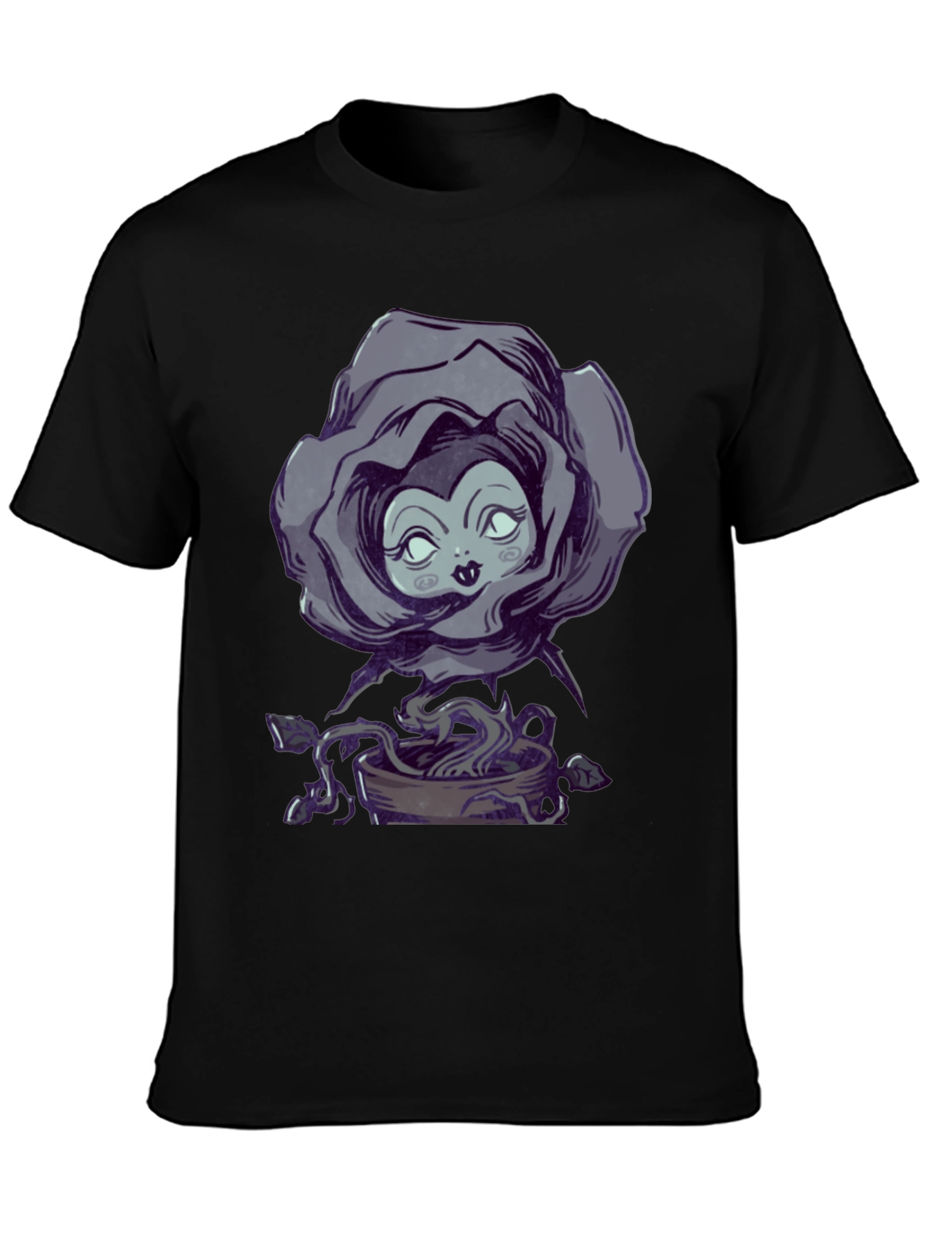 Whimsical Rose Witch Graphic Tee