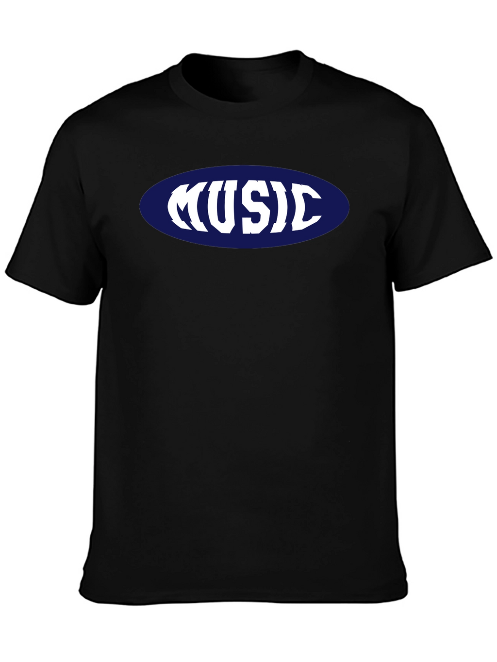 Music T-Shirt - Retro Oval Design