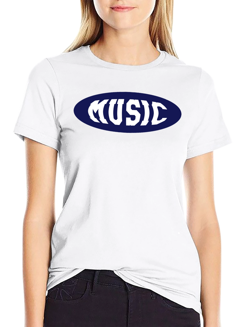 Music T-Shirt - Retro Oval Design