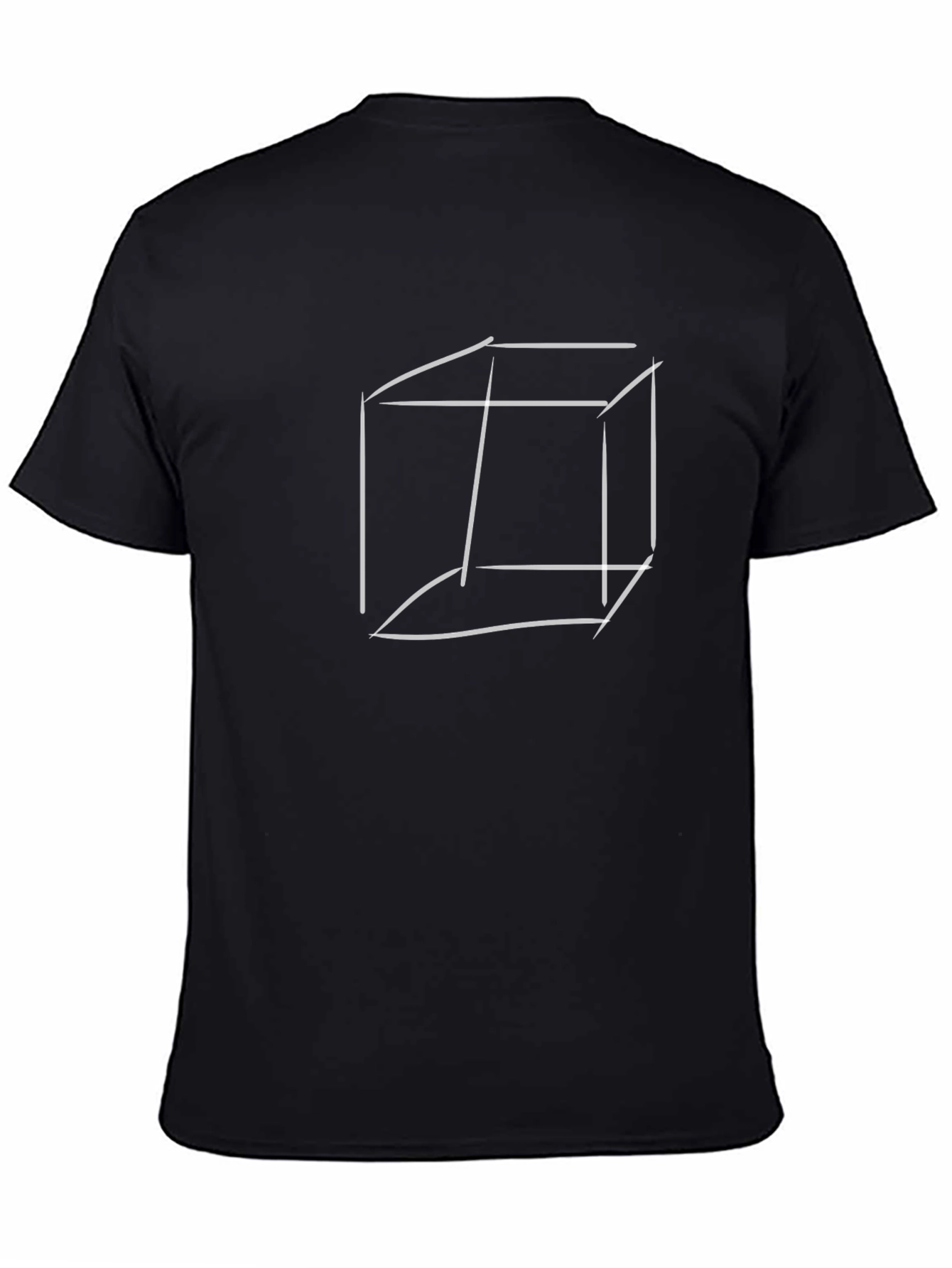 Abstract Cube Graphic Tee - Modern Geometric Design
