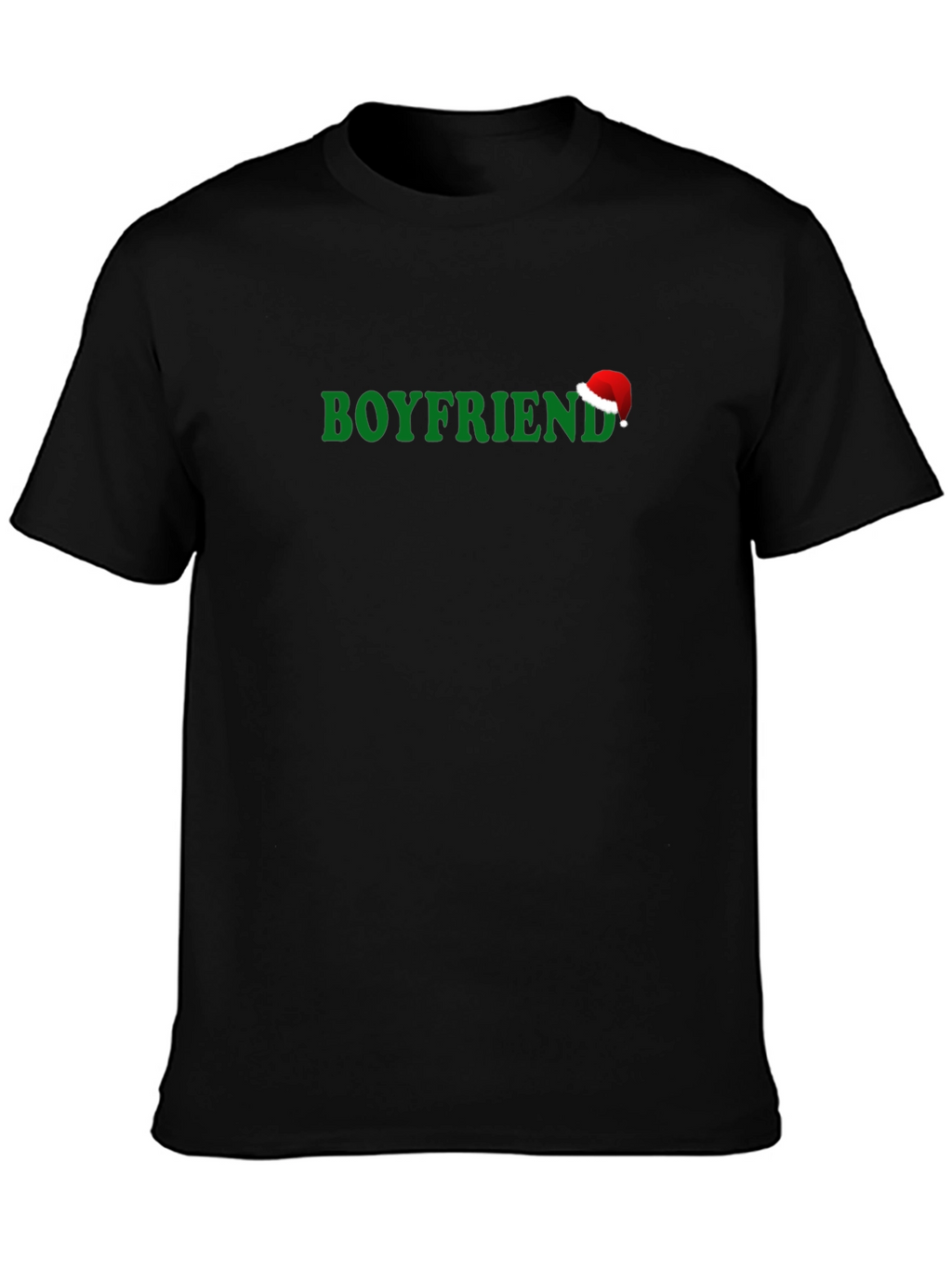 Boyfriend Santa Hat Graphic Tee - Holiday Gift