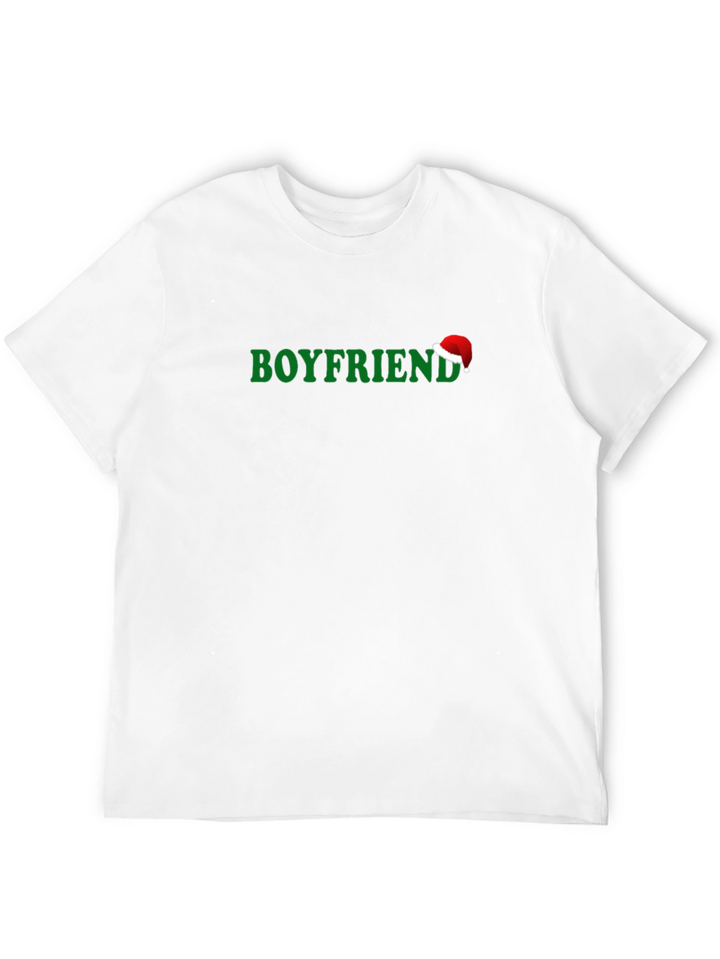 Boyfriend Santa Hat Graphic Tee - Holiday Gift