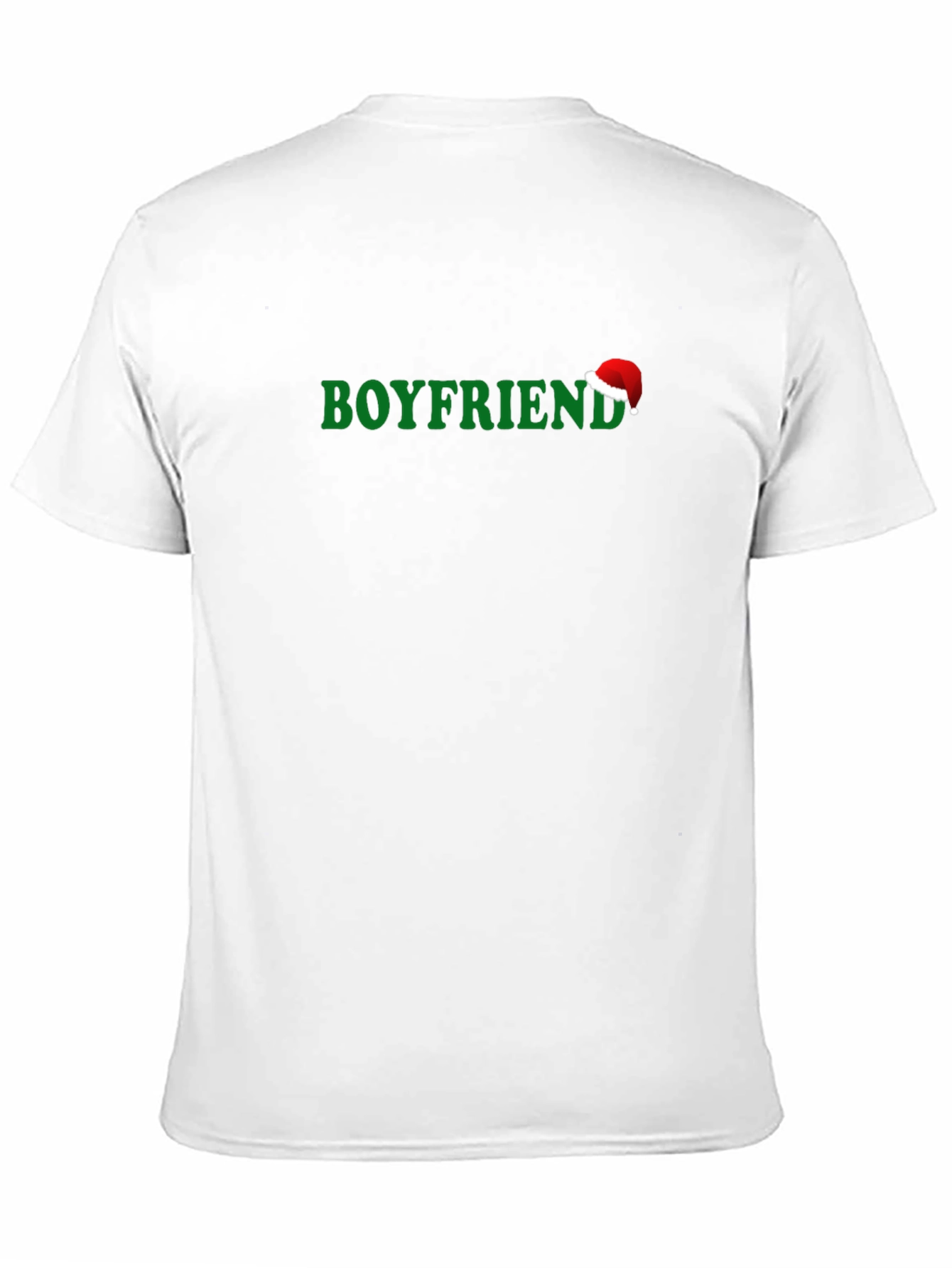 Boyfriend Santa Hat Graphic Tee - Holiday Gift