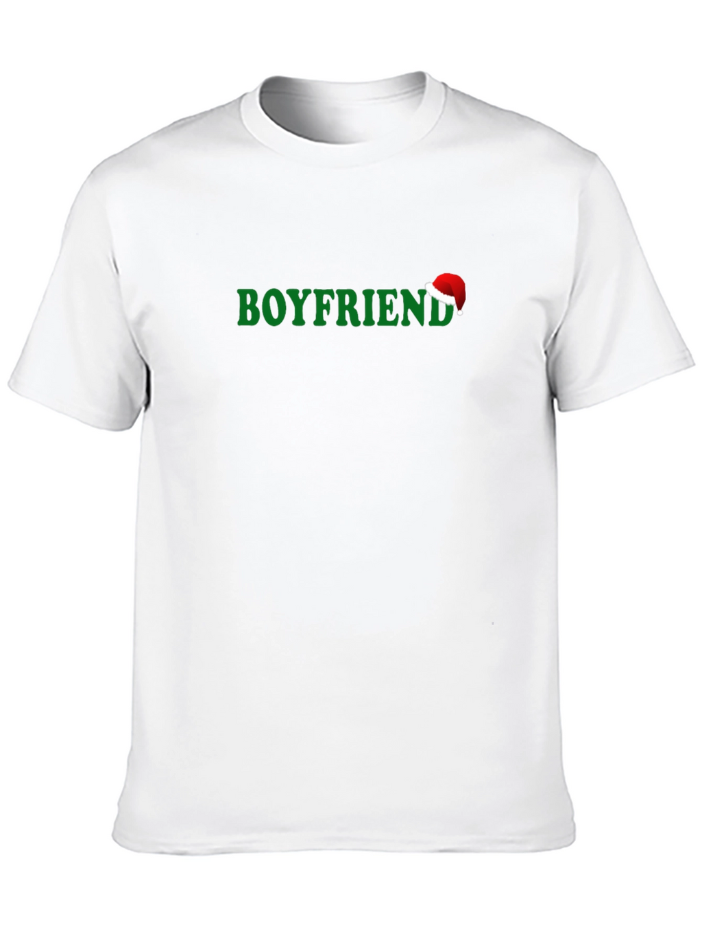 Boyfriend Santa Hat Graphic Tee - Holiday Gift