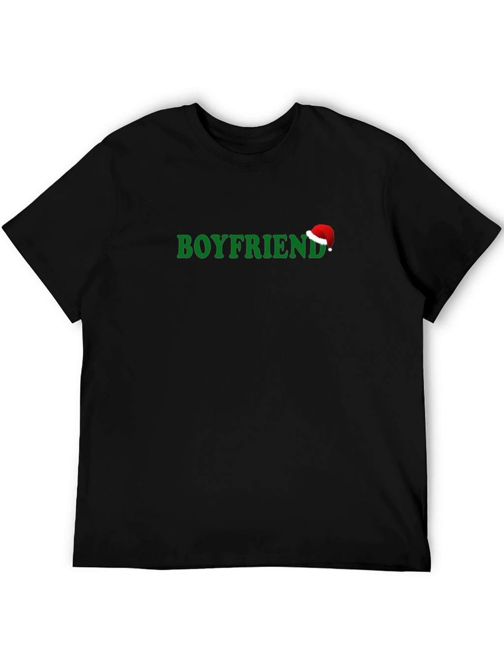 Boyfriend Santa Hat Graphic Tee - Holiday Gift