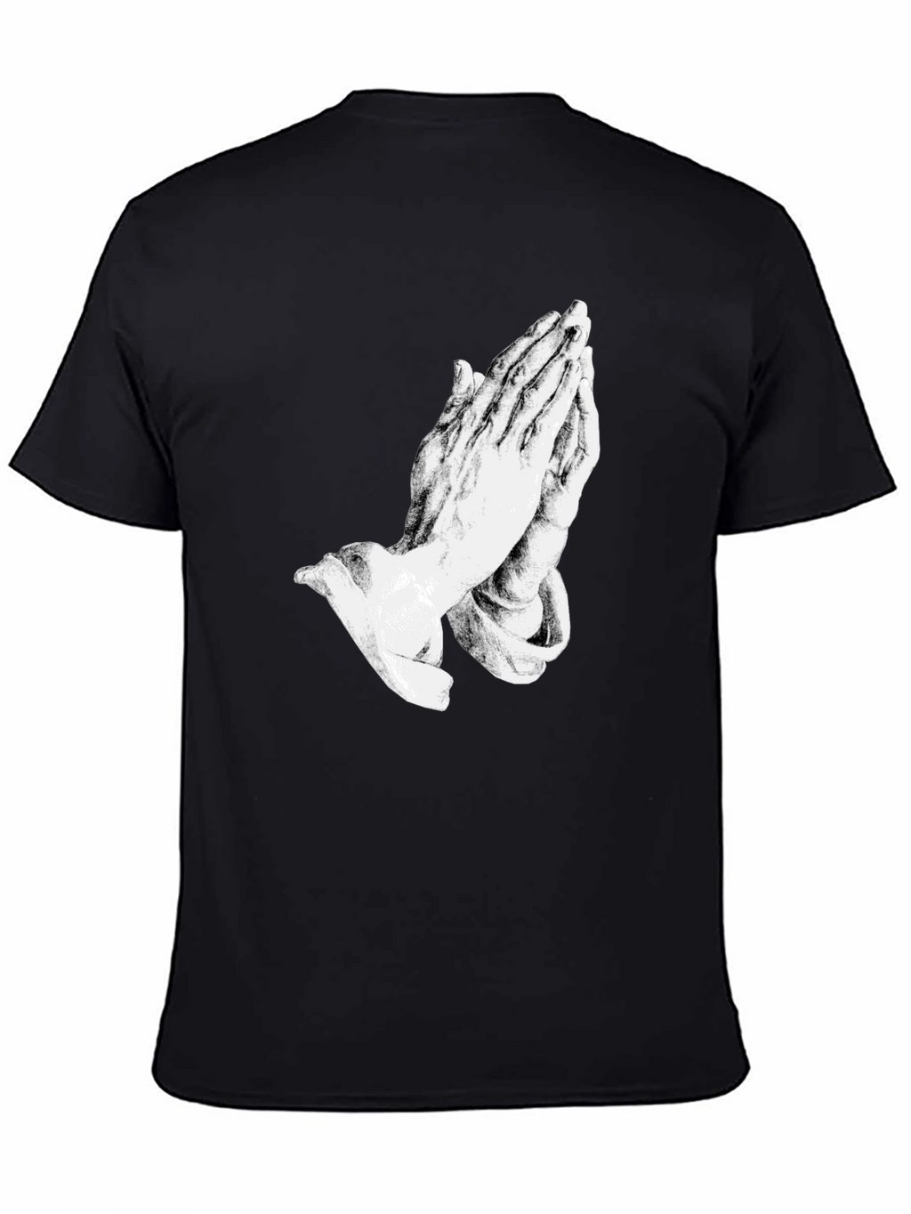 Praying Hands Graphic Black T-Shirt