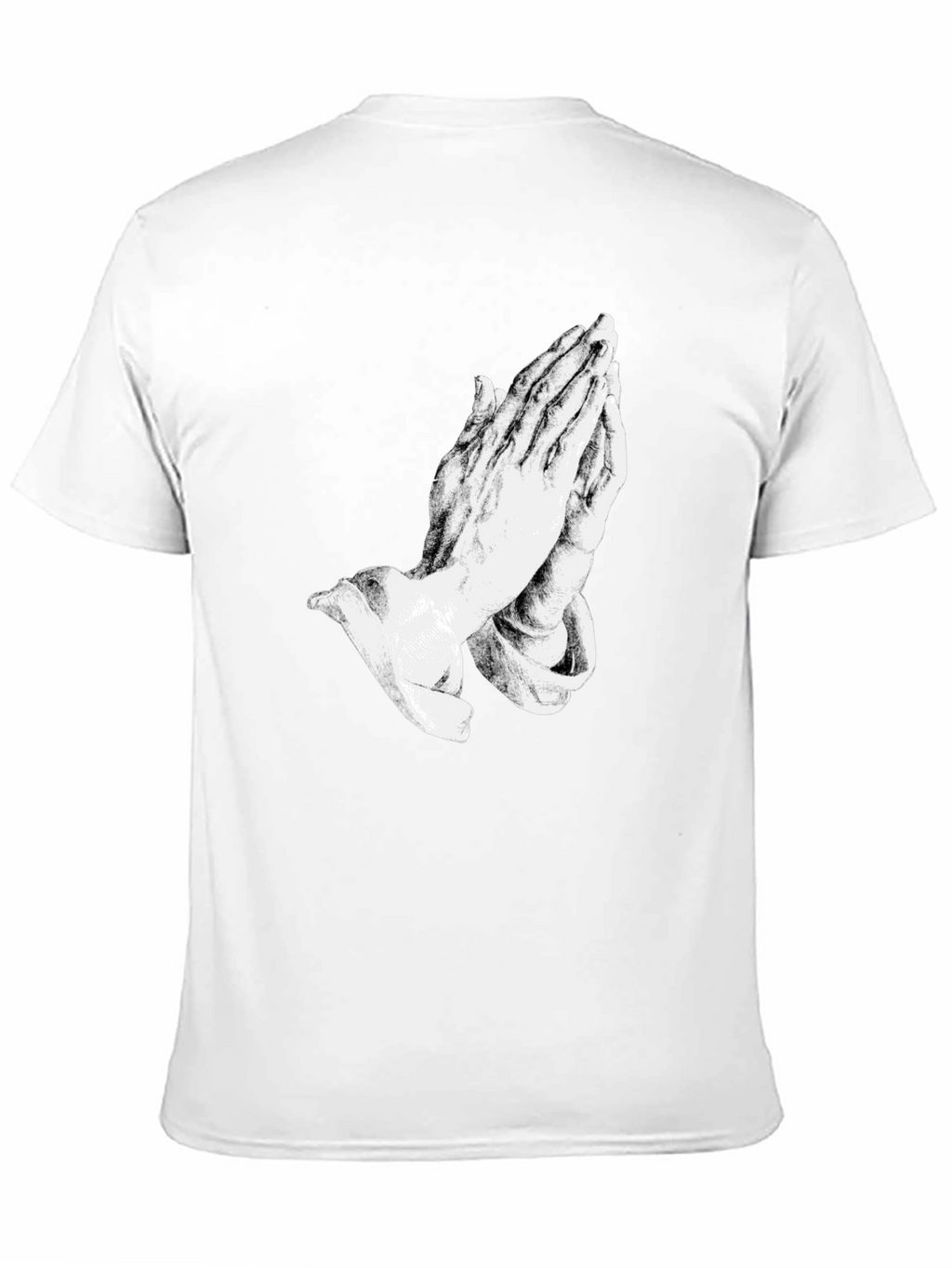 Praying Hands Graphic Black T-Shirt