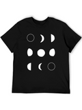 Lunar Phase T-Shirt - Black Graphic Tee