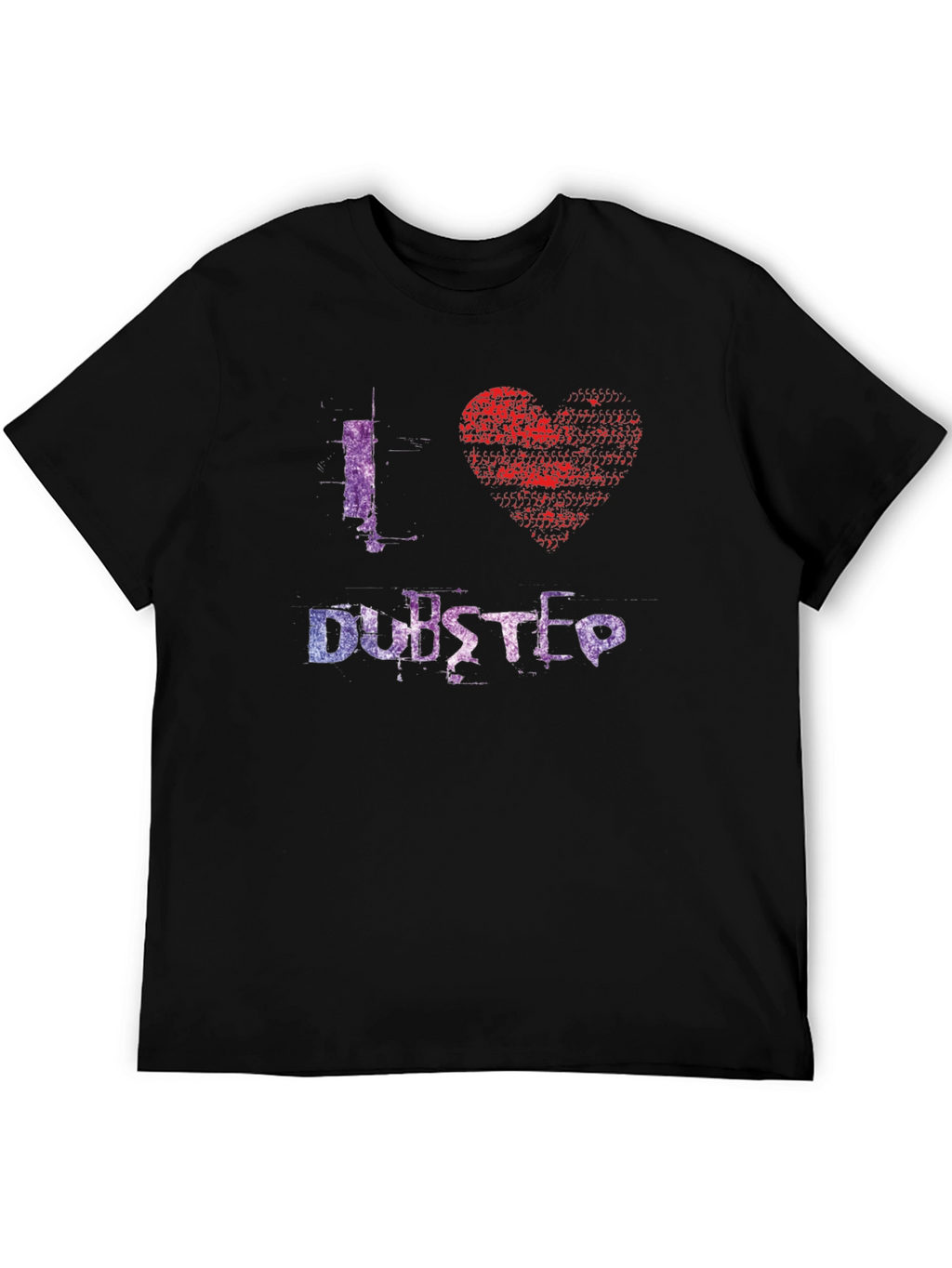 I Love Dubstep Graphic Tee - Black Cotton T-Shirt