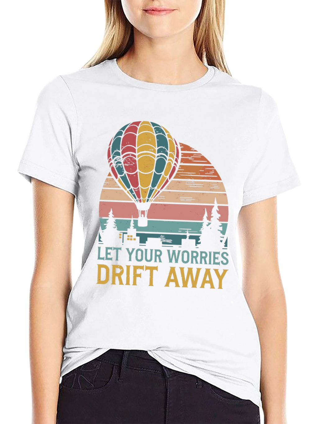 Relaxed Fit Hot Air Balloon Graphic Tee