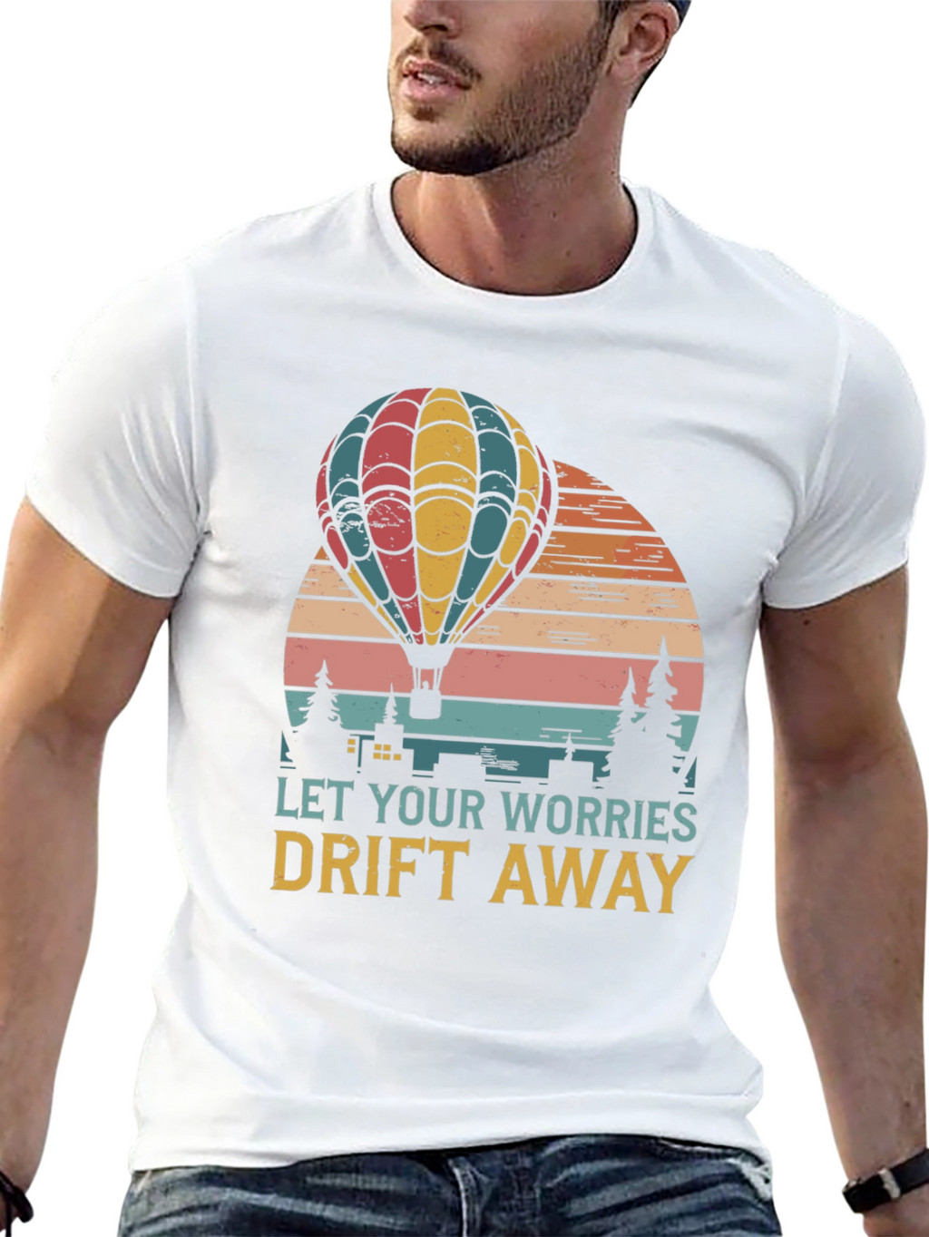 Relaxed Fit Hot Air Balloon Graphic Tee