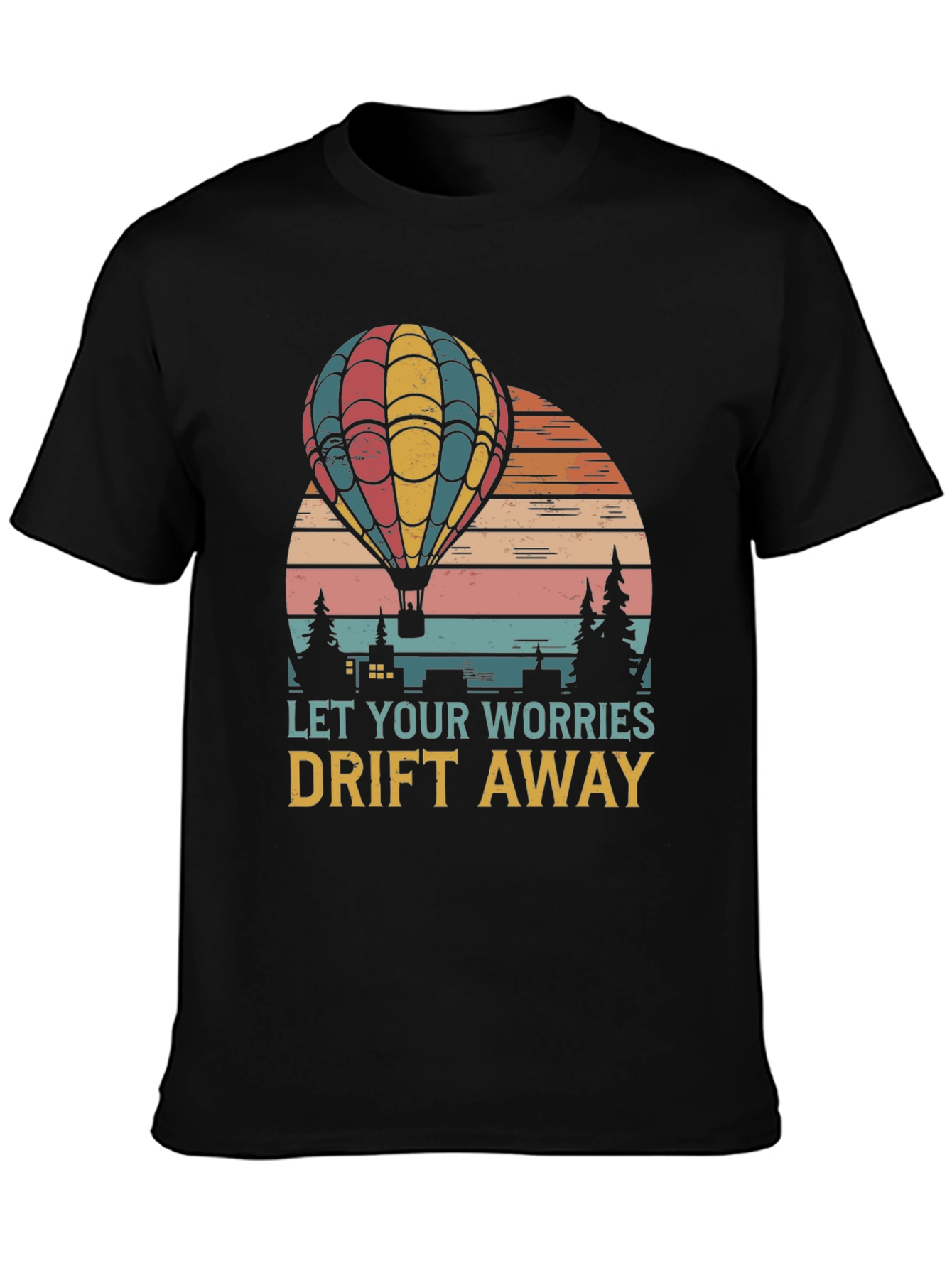 Relaxed Fit Hot Air Balloon Graphic Tee