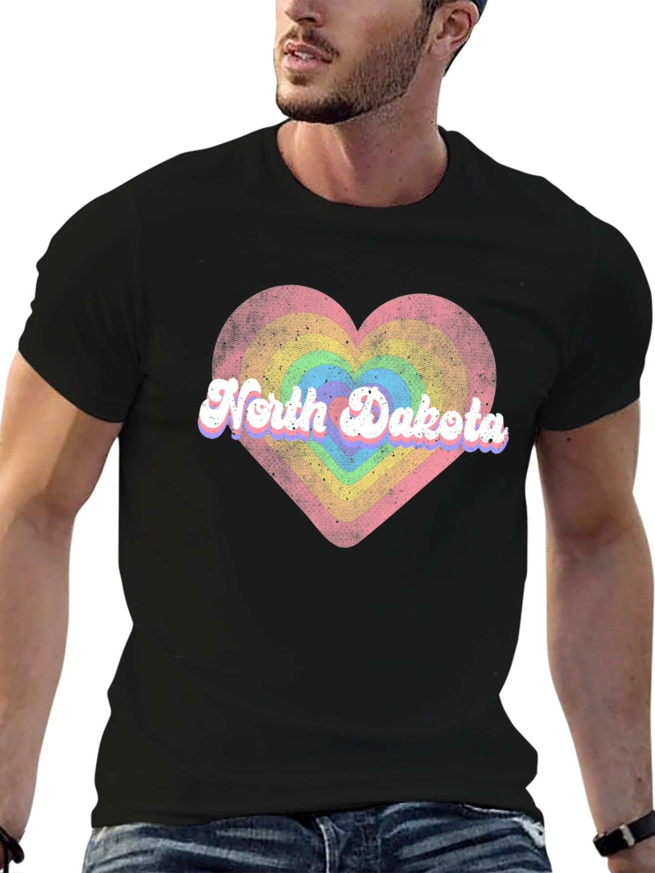 North Dakota Heart Graphic T-Shirt