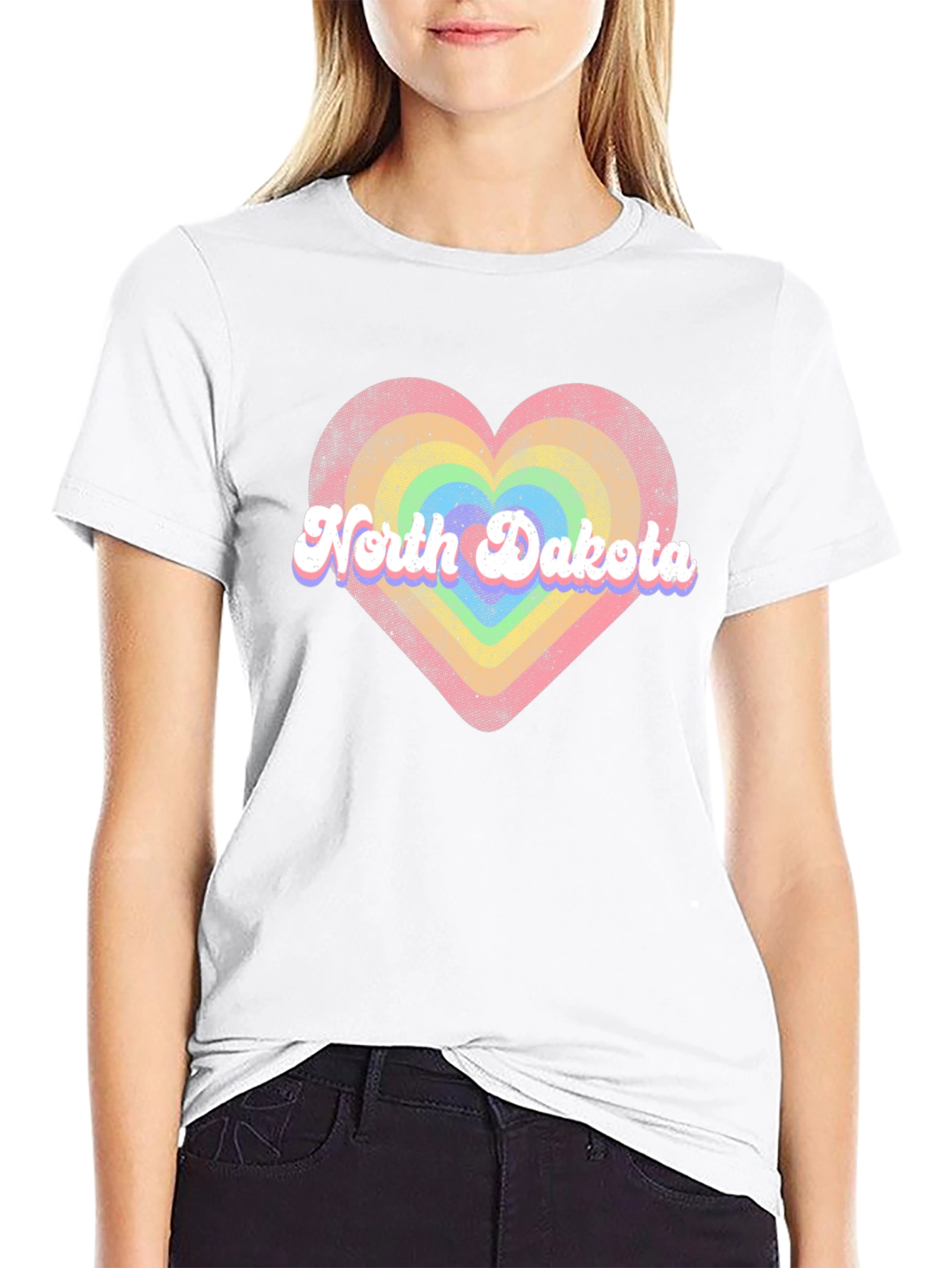 North Dakota Heart Graphic T-Shirt