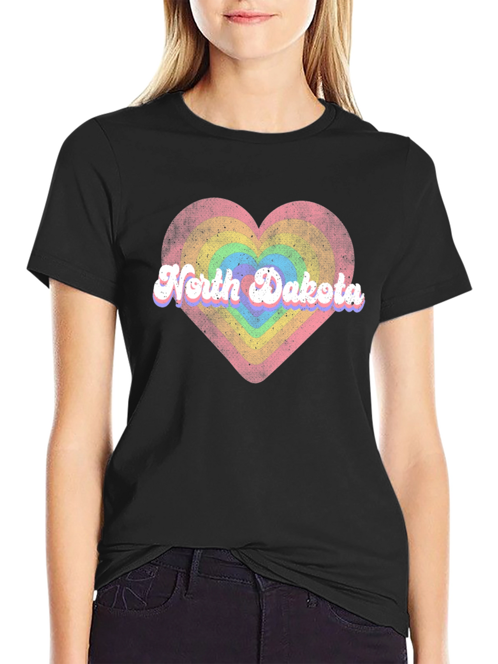 North Dakota Heart Graphic T-Shirt