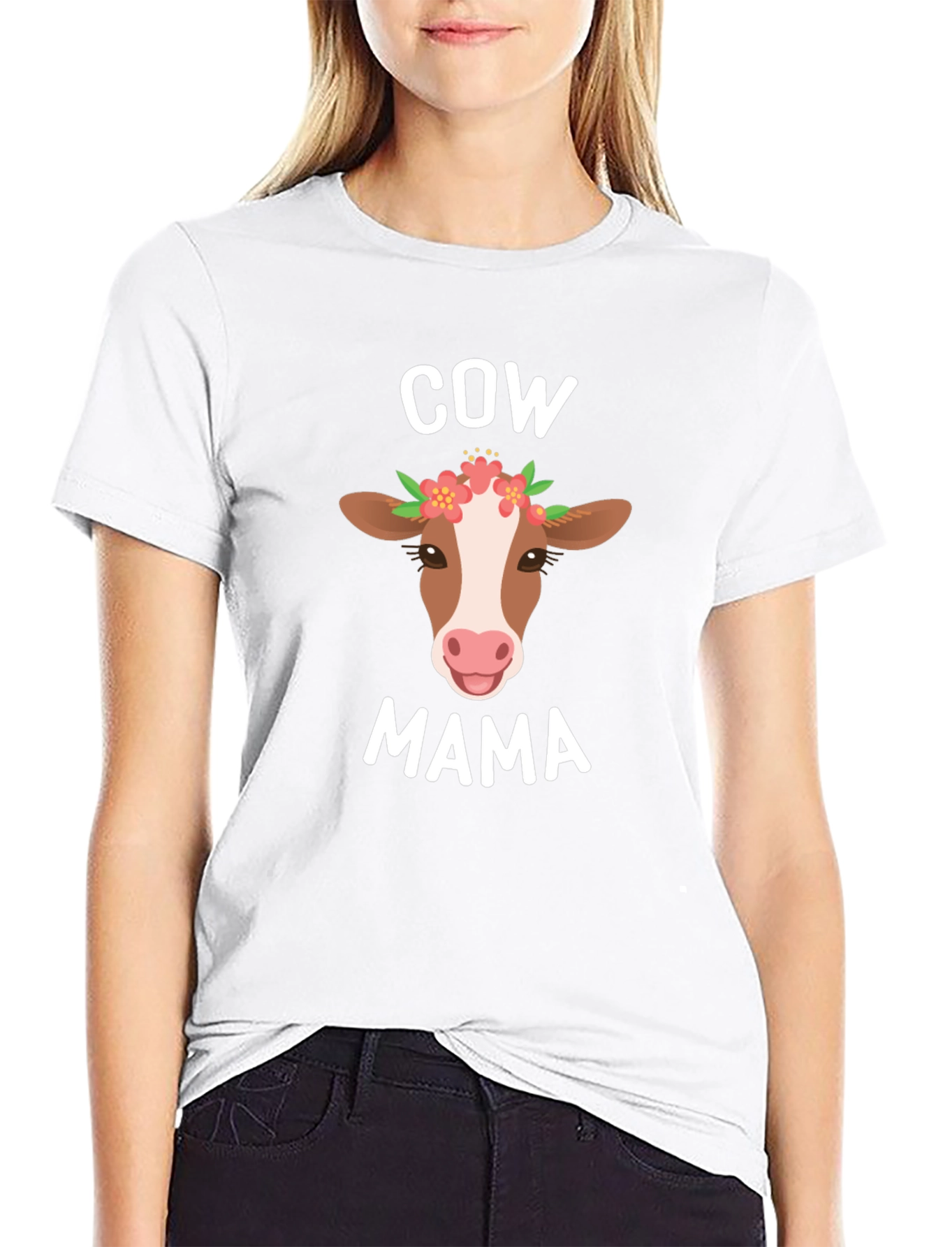 Cow Mama T-Shirt - Cute Farm Animal Tee