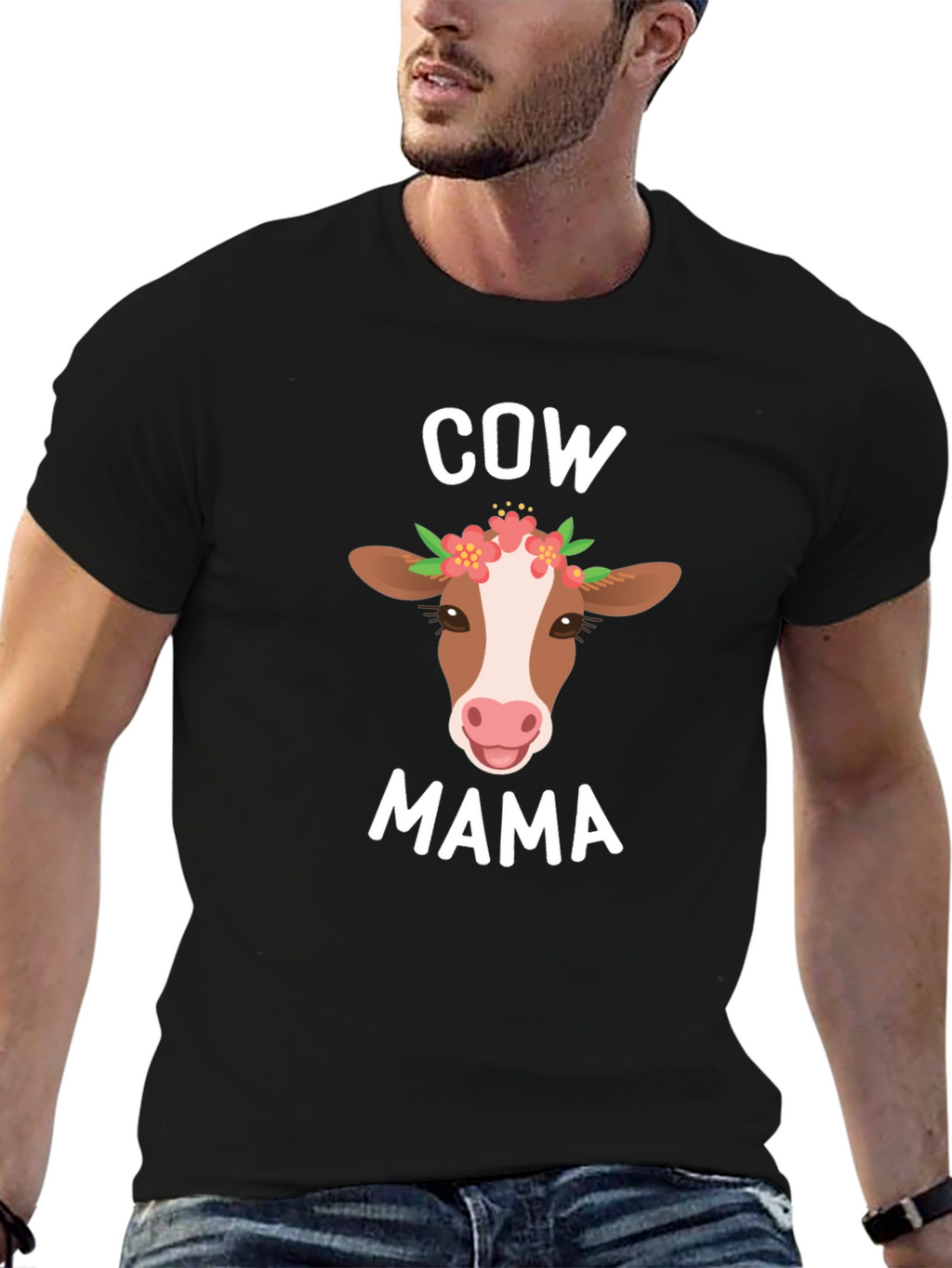 Cow Mama T-Shirt - Cute Farm Animal Tee
