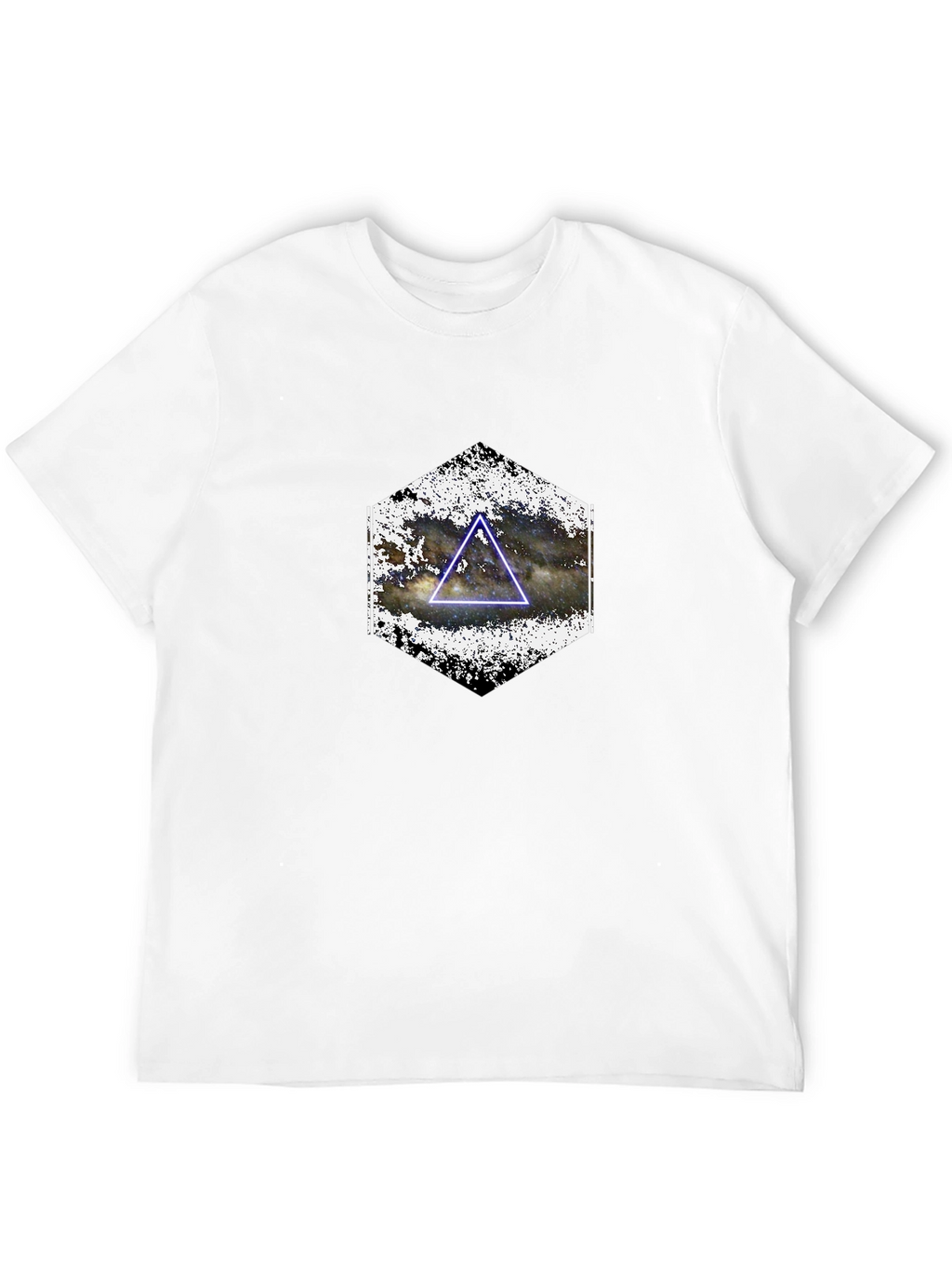 Nebula Triangle Graphic Tee - Black Casual Shirt