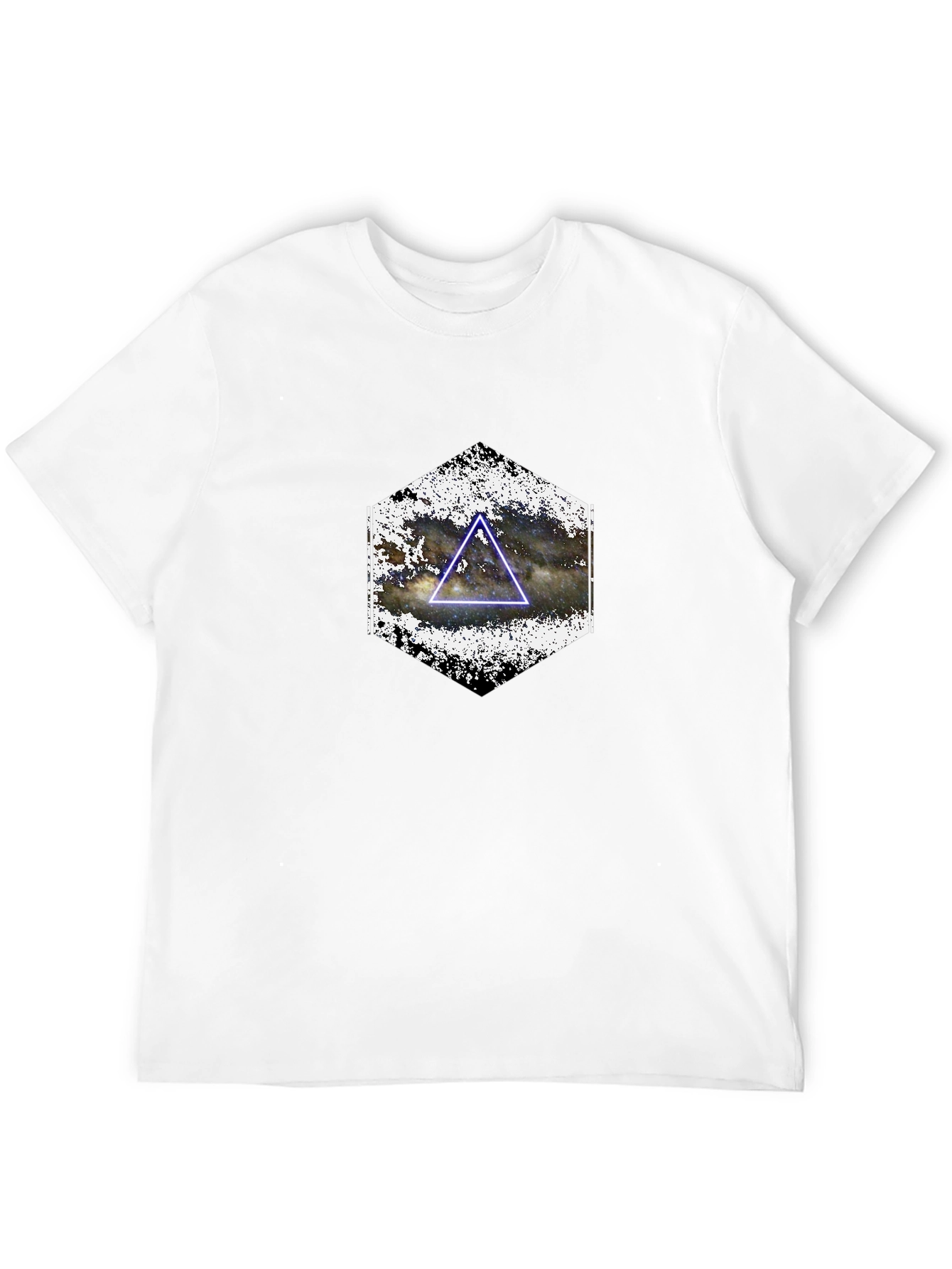 Nebula Triangle Graphic Tee - Black Casual Shirt