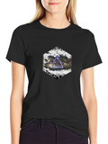 Nebula Triangle Graphic Tee - Black Casual Shirt