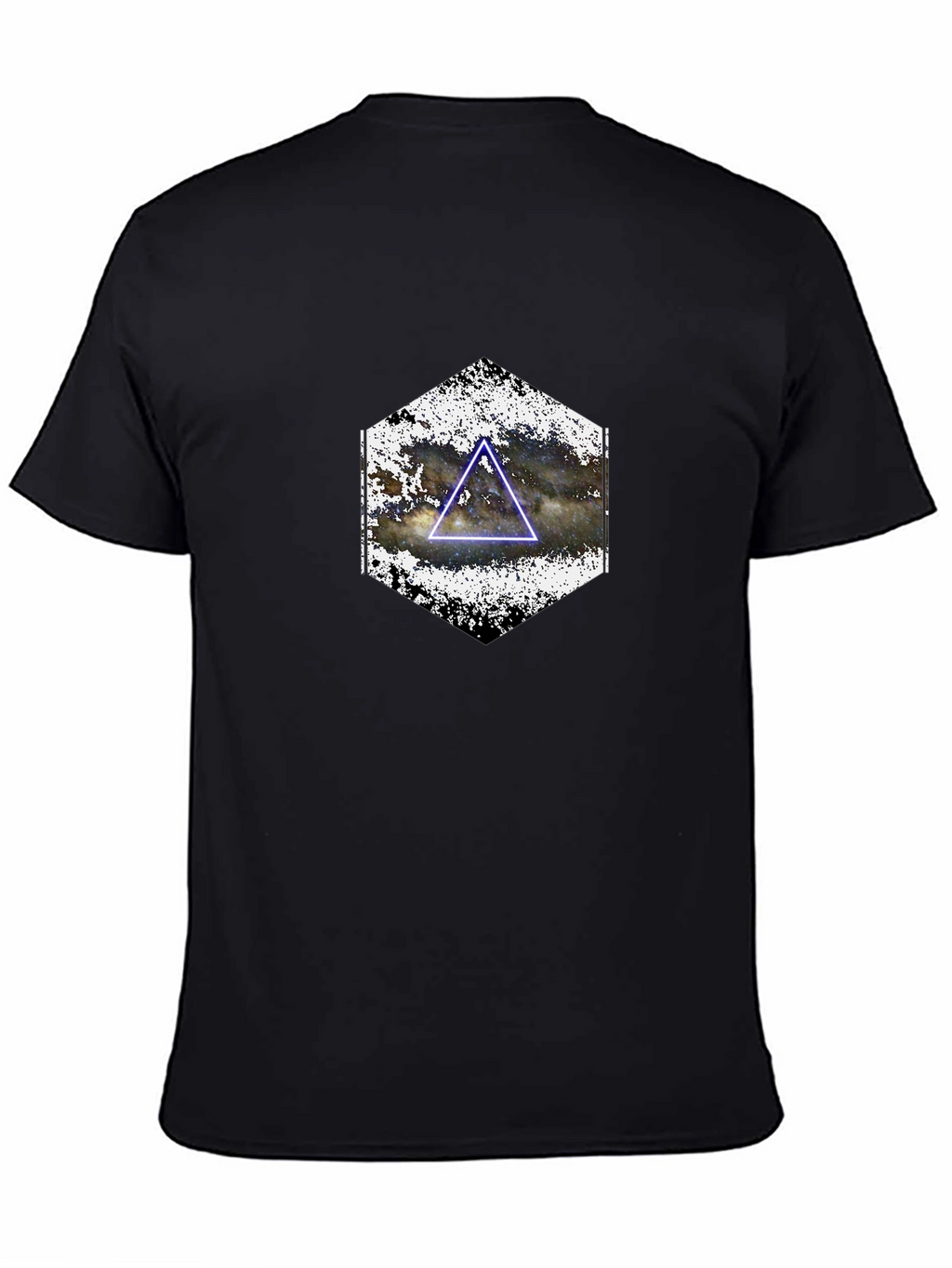 Nebula Triangle Graphic Tee - Black Casual Shirt