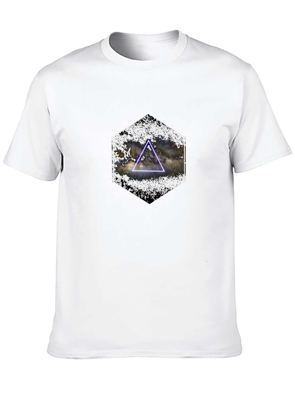 Nebula Triangle Graphic Tee - Black Casual Shirt
