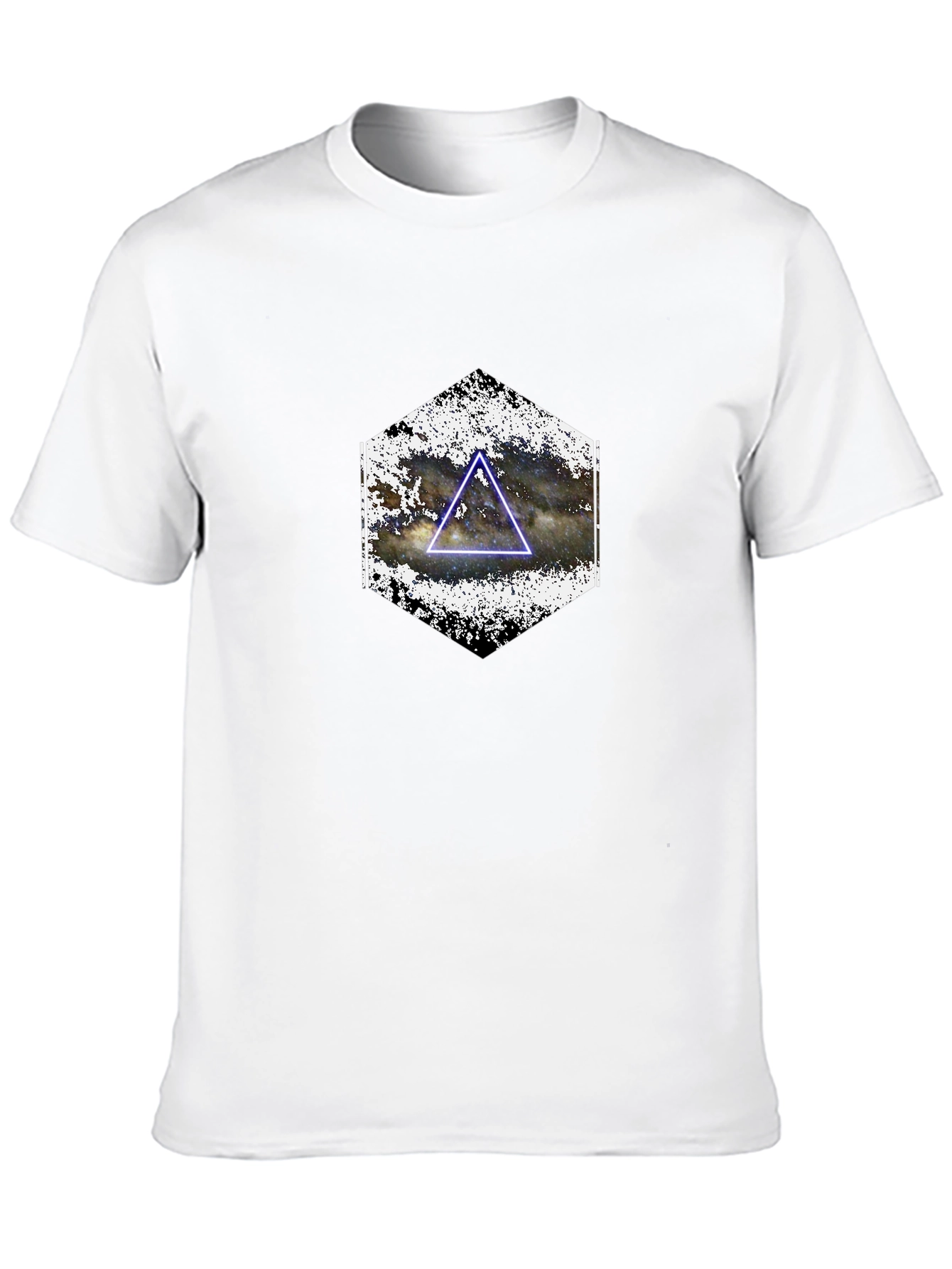 Nebula Triangle Graphic Tee - Black Casual Shirt