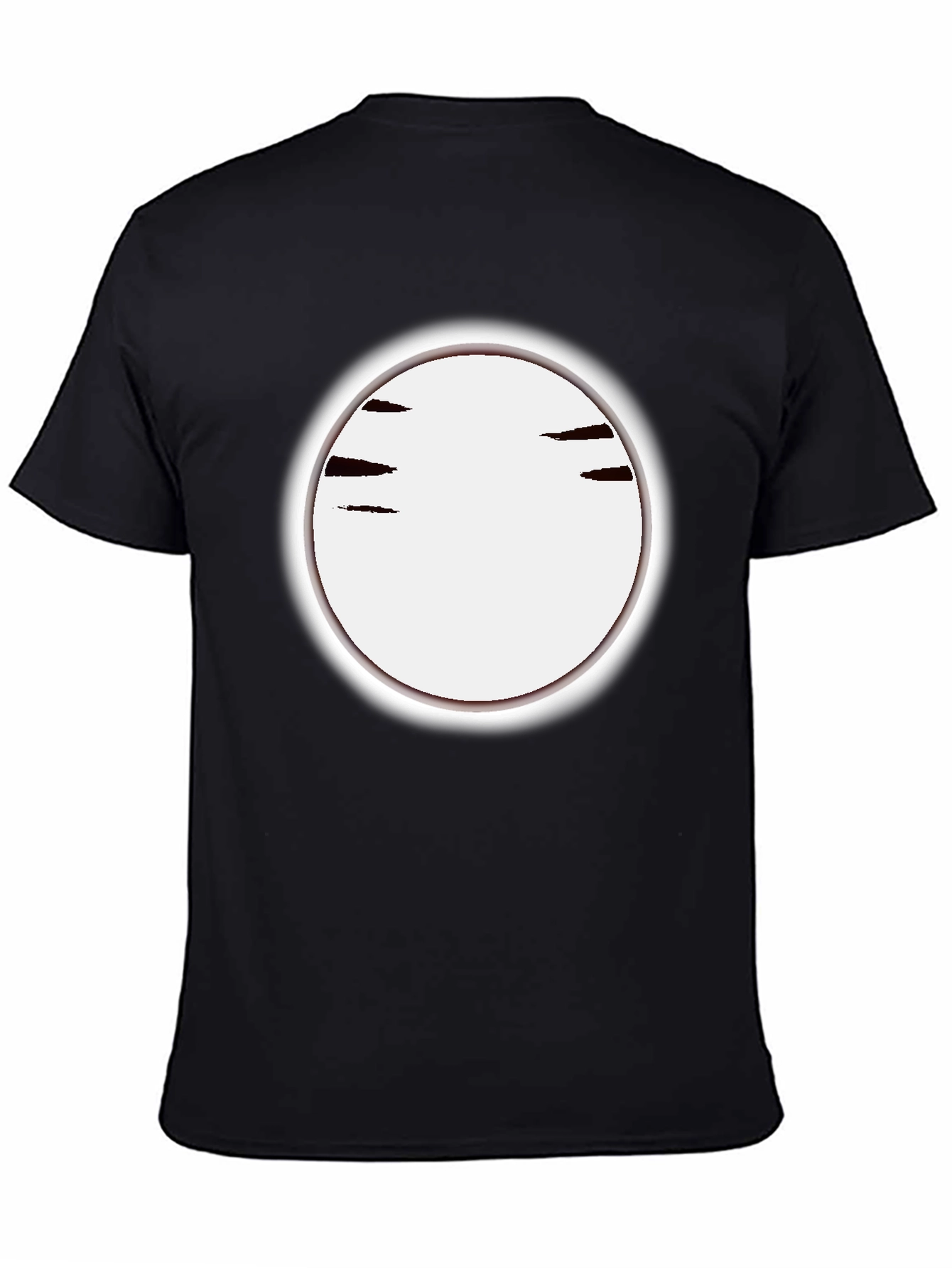 Mens Black Crew Neck T-Shirt with Graphic