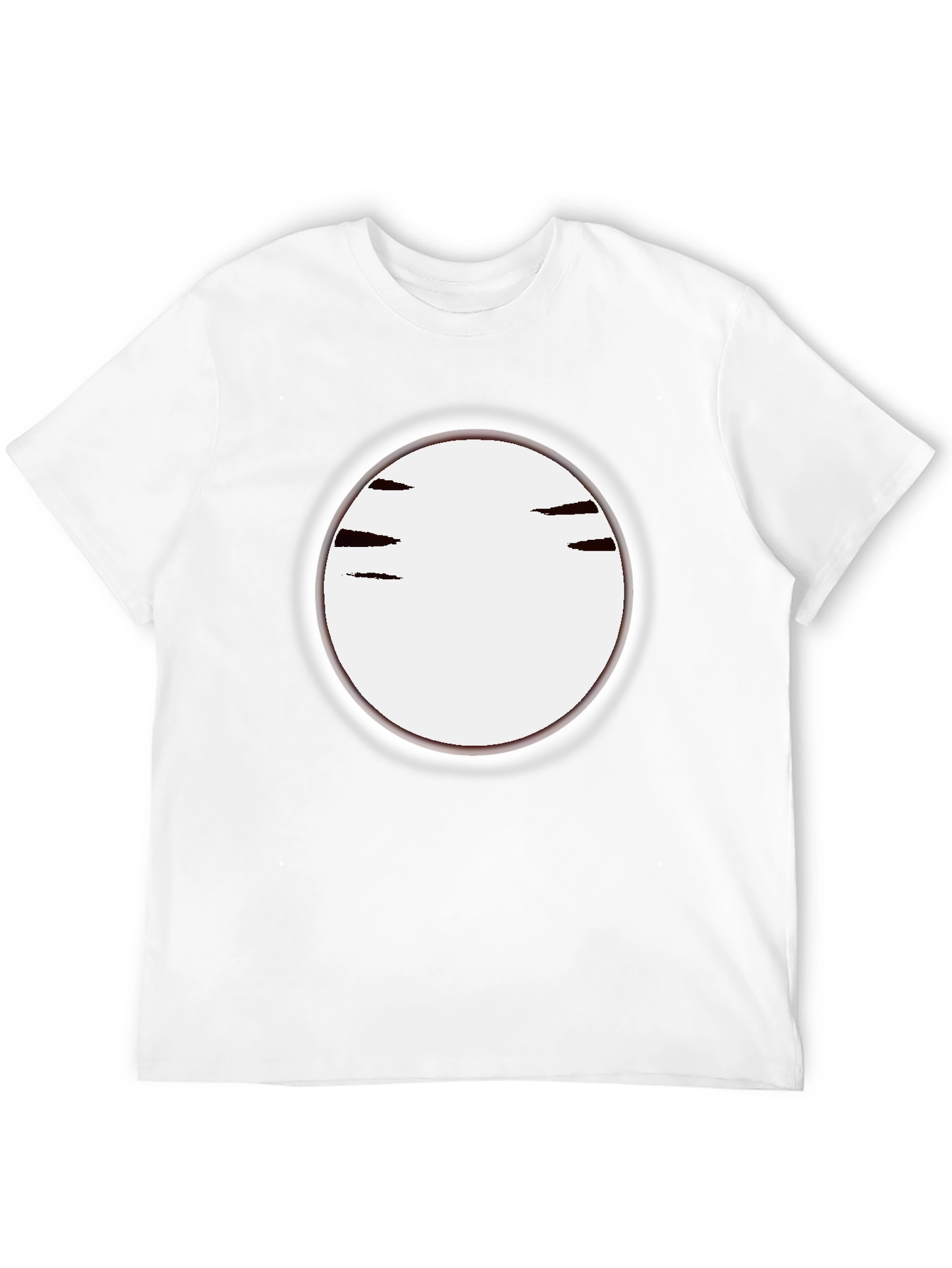 Mens Black Crew Neck T-Shirt with Graphic