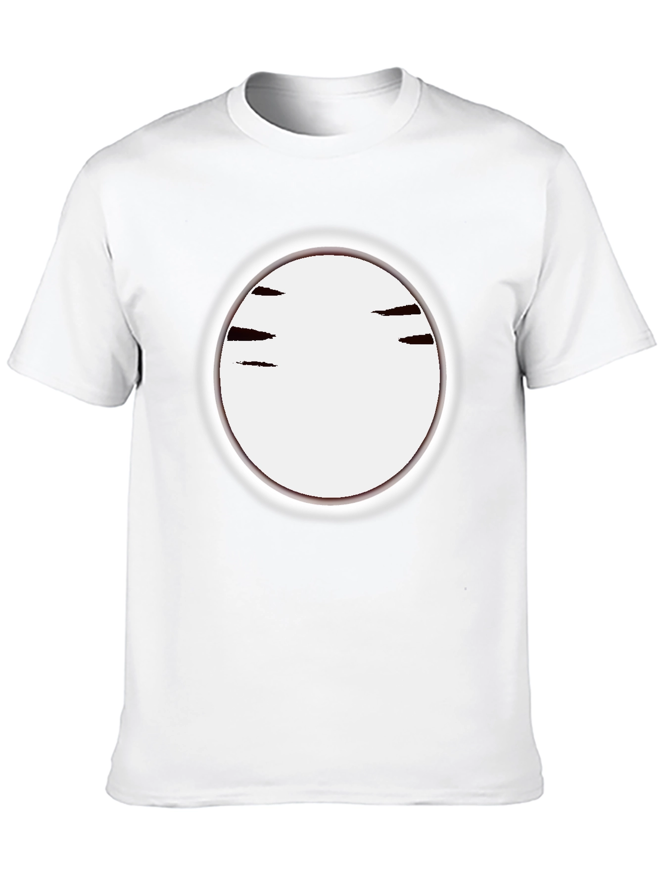 Mens Black Crew Neck T-Shirt with Graphic