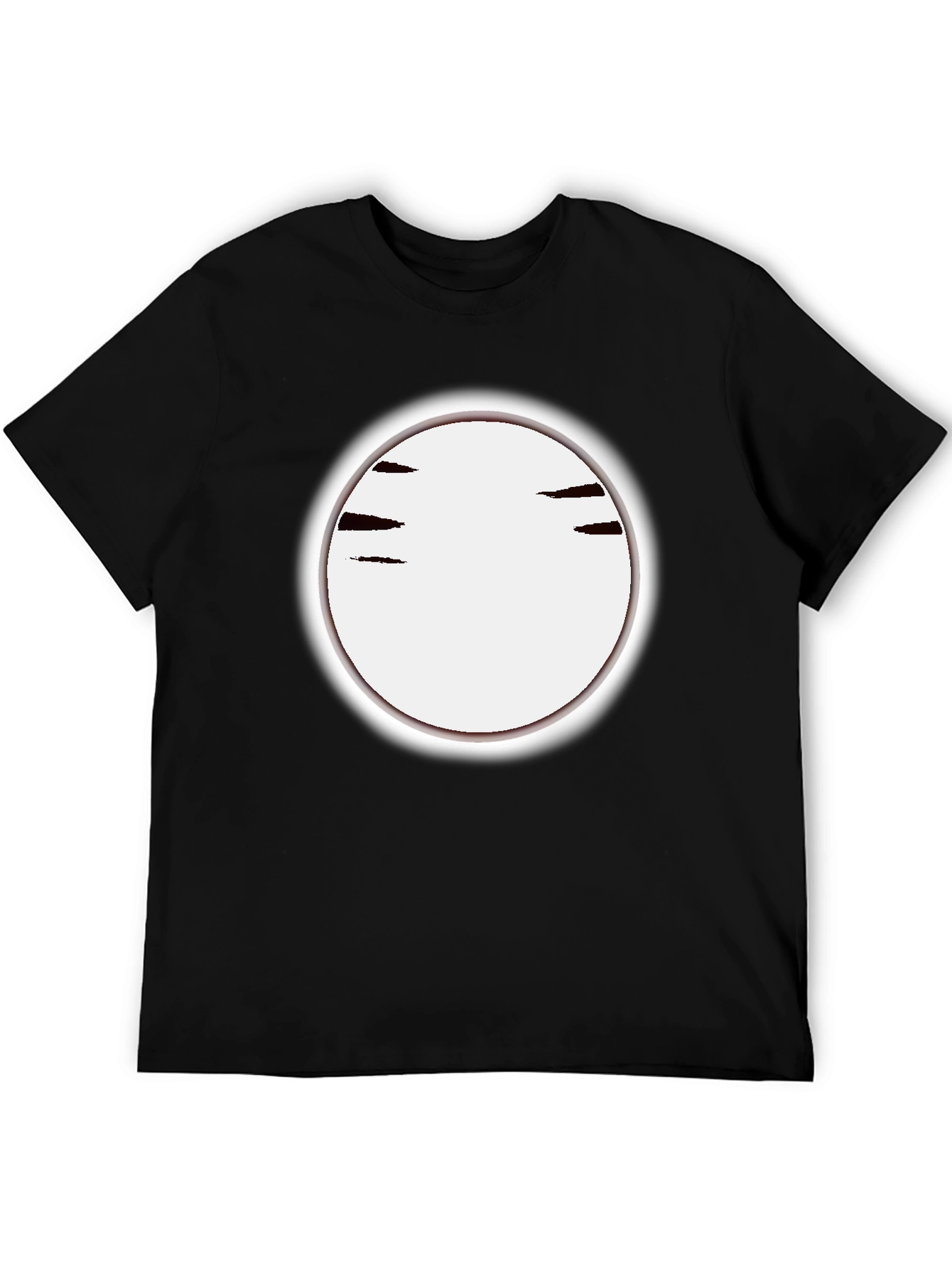 Mens Black Crew Neck T-Shirt with Graphic