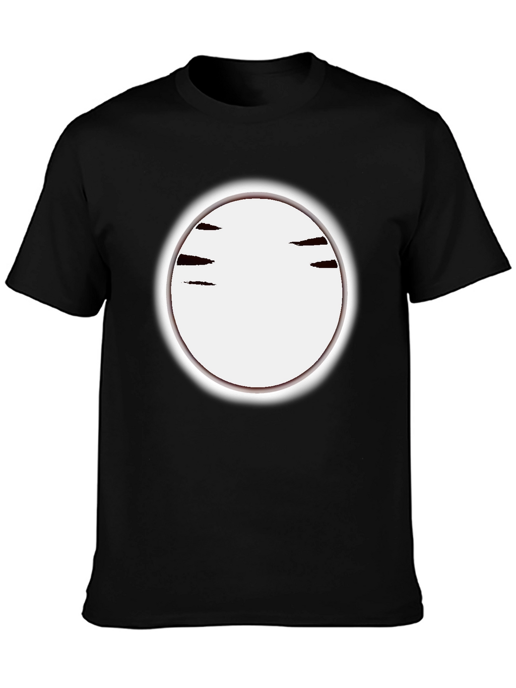 Mens Black Crew Neck T-Shirt with Graphic