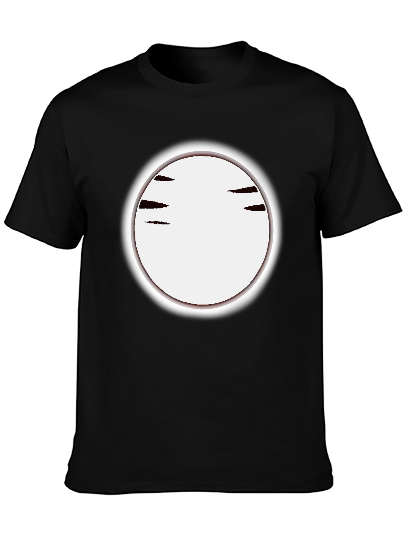 Mens Black Crew Neck T-Shirt with Graphic